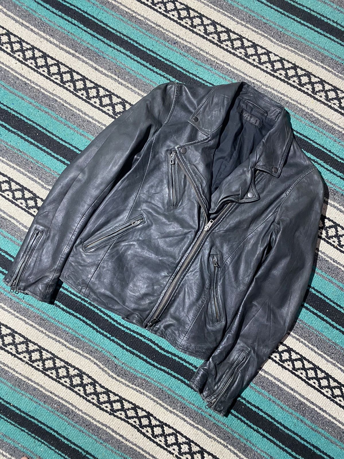 If Six Was Nine 2000s AmericanRags - Ramones Biker Jacket Size US S / EU 44-46 / 1 - 2 Thumbnail