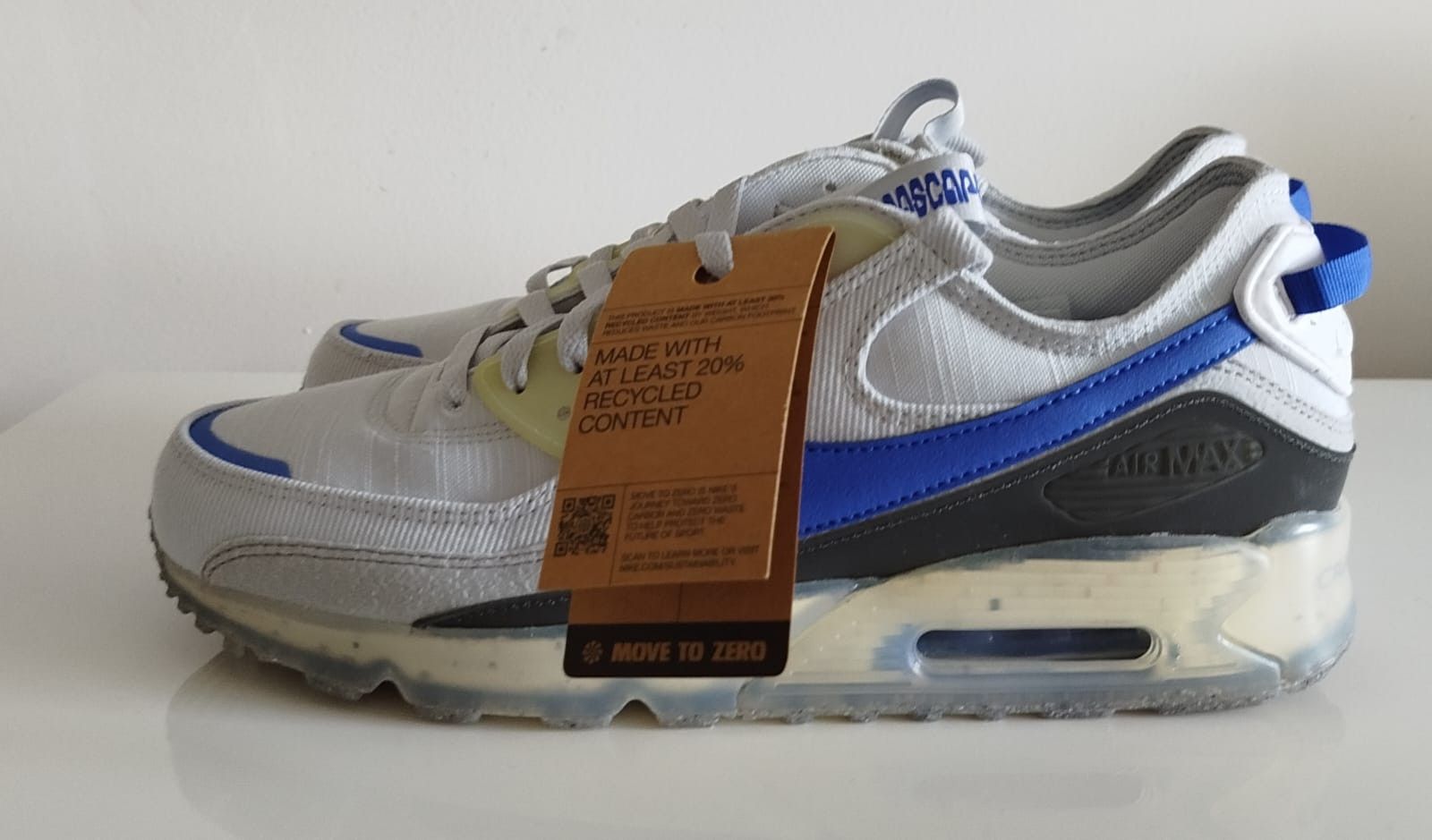 Nike Nike Air Max Terrascape 90 Pure Platinum Hyper Royal Size US 11.5 / EU 44-45 - 5 Thumbnail