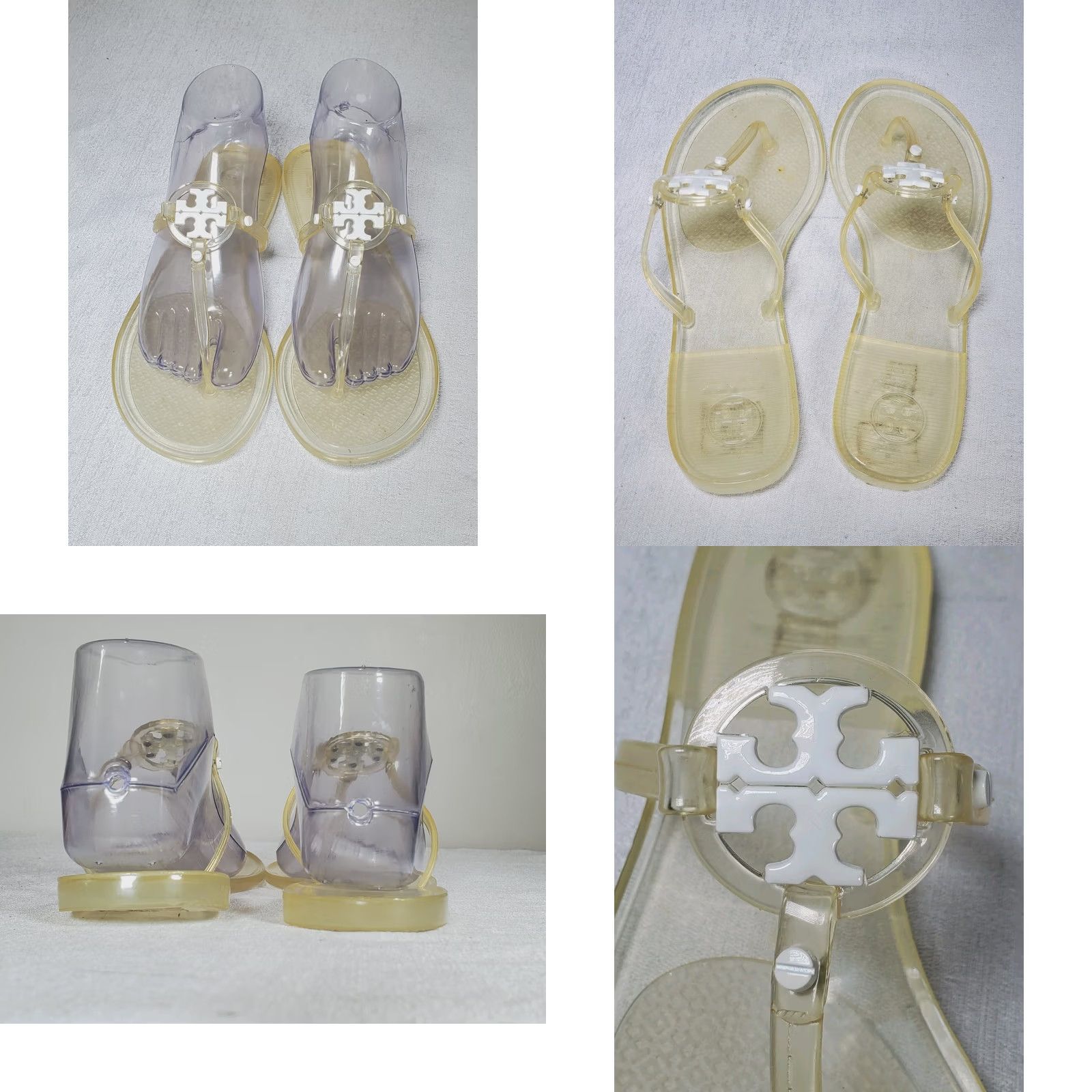 Tory Burch Tory Burch Mini Miller Flat Jelly Thong Sandal Clear Yellow Medallion Women US 8 Size US 8 / IT 38 - 8 Thumbnail