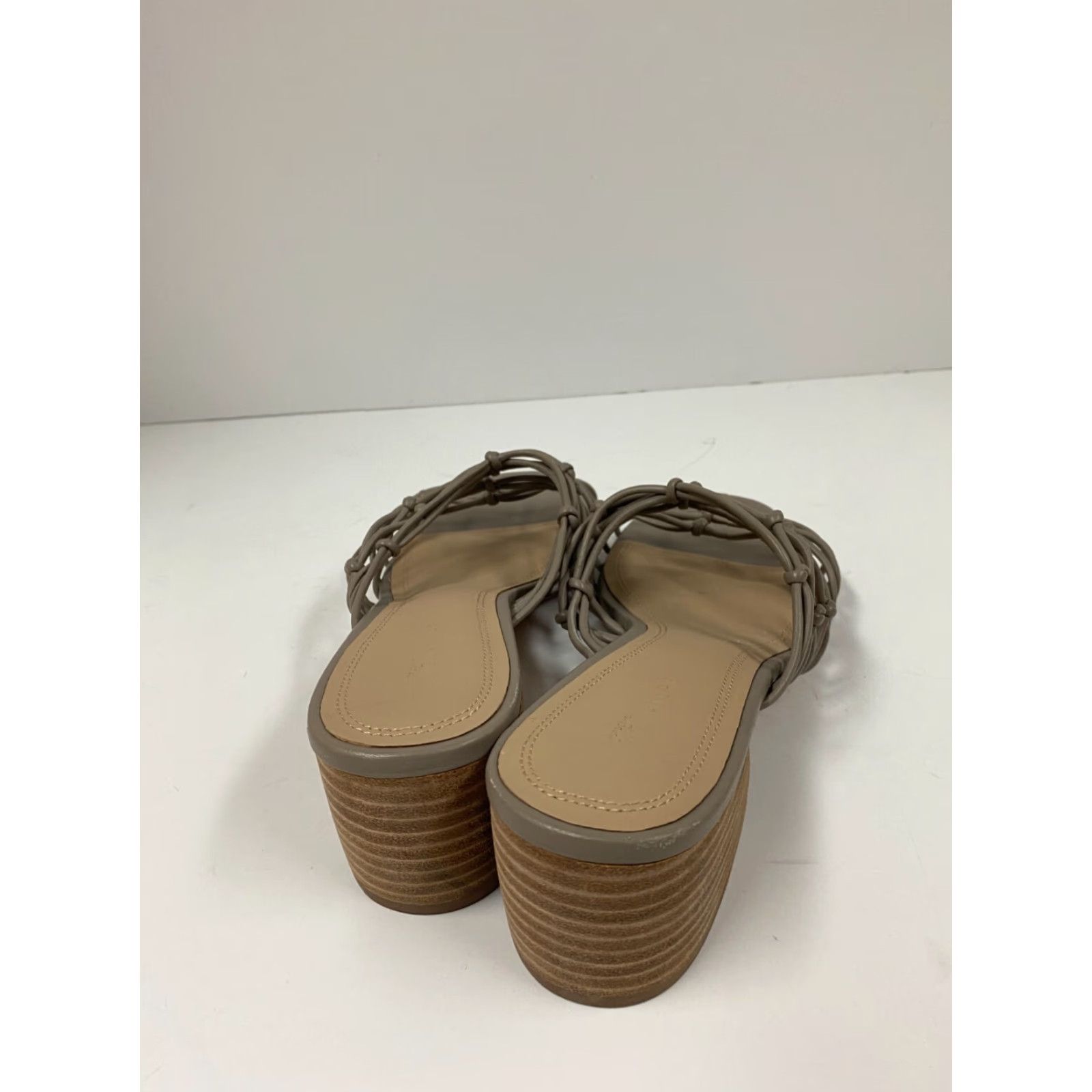 Nordstrom Nordstrom Signature Heels Womens 9.5 Gray Slip On Block Mule Open Toe Leather Comfort 20s Womens Heel Size US 8 / IT 38 - 6 Thumbnail