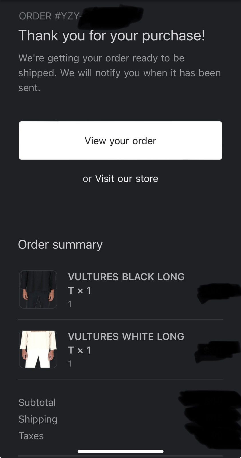 Kanye West × Yeezy Vultures LONG SLEEVE SIZE 1 Fits S-M Size US M / EU 48-50 / 2 - 6 Thumbnail