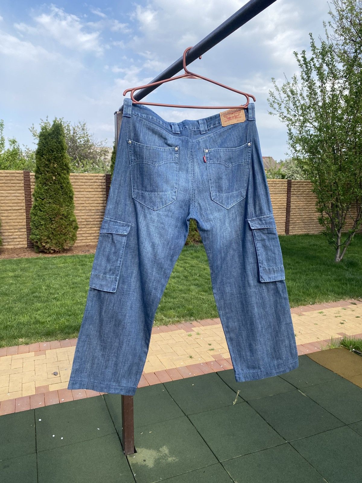 Levi's × Vintage Levi’s 617 Vintage Cargo Jeans, Y2K Levi’s Utility Denim, Size US 34 / EU 50 - 4 Thumbnail