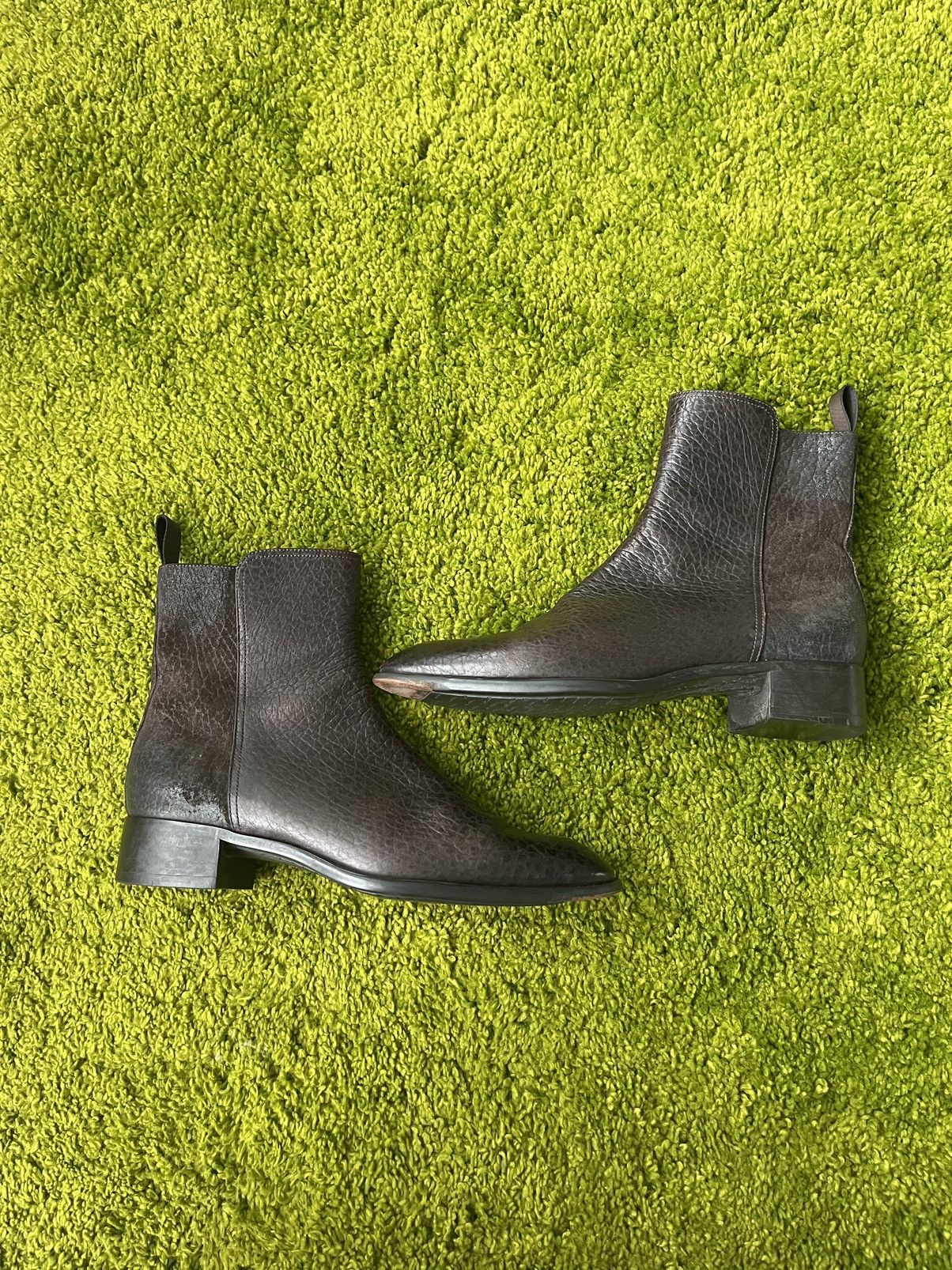 Genuine Leather × Santoni Santoni real leather side zip boots Size US 8 / IT 38 - 4 Thumbnail