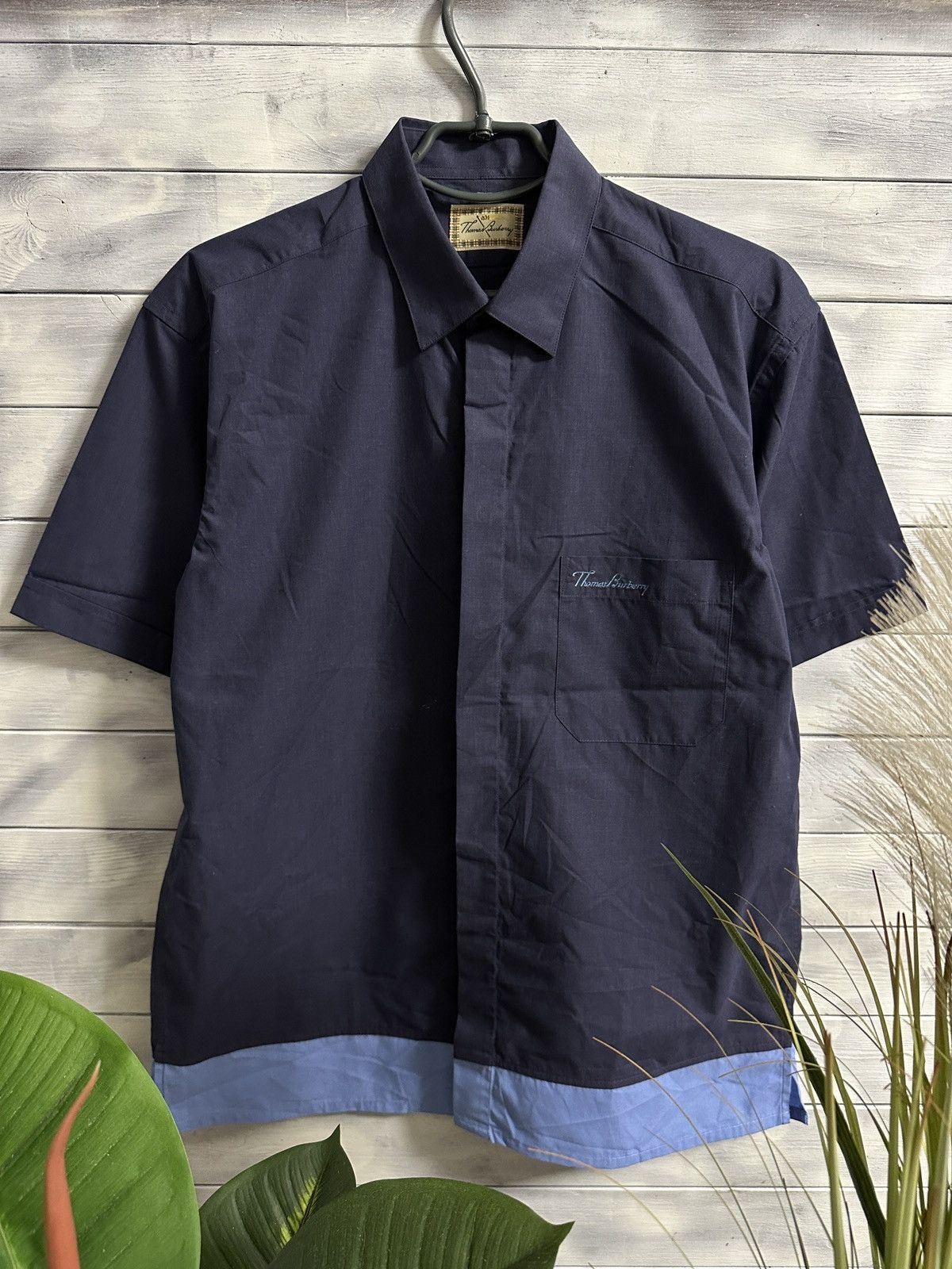 Burberry Rare Luxury Shirt Thomas Burberry Vintage Size L Size US L / EU 52-54 / 3 - 1 Thumbnail