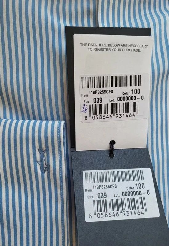 Paul & Shark RRP320€ PAUL&SHARK sz M Stretch Shirts Long Sleeves Striped Size US M / EU 48-50 / 2 - 2 Thumbnail