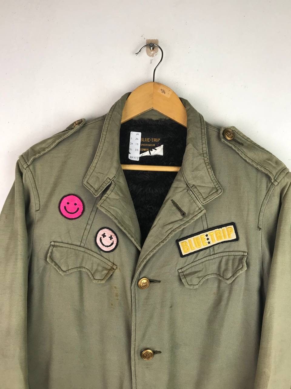 Edwin × Japanese Brand × Vintage Vintage Edwin Blue Trip Military Design Jacket Size US M / EU 48-50 / 2 - 3 Thumbnail