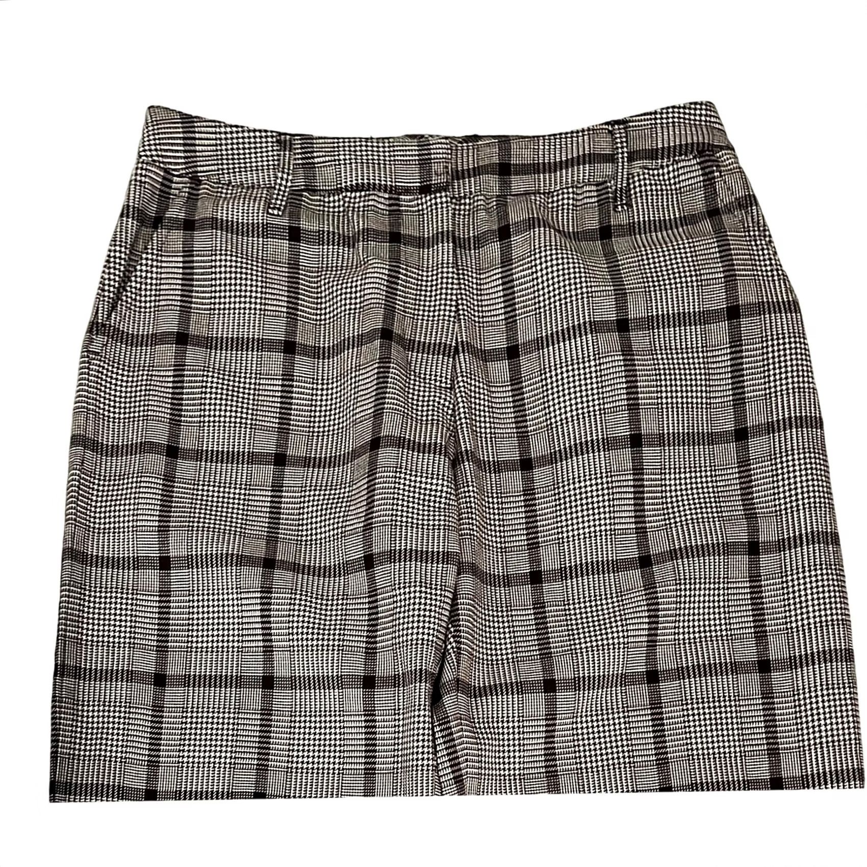 Vintage ABLE Wide Leg Trouser Pants Plaid Elma Whiskey Brown Glen Cotton Women’s Size 8 Size 30" / US 8 / IT 44 - 2 Thumbnail