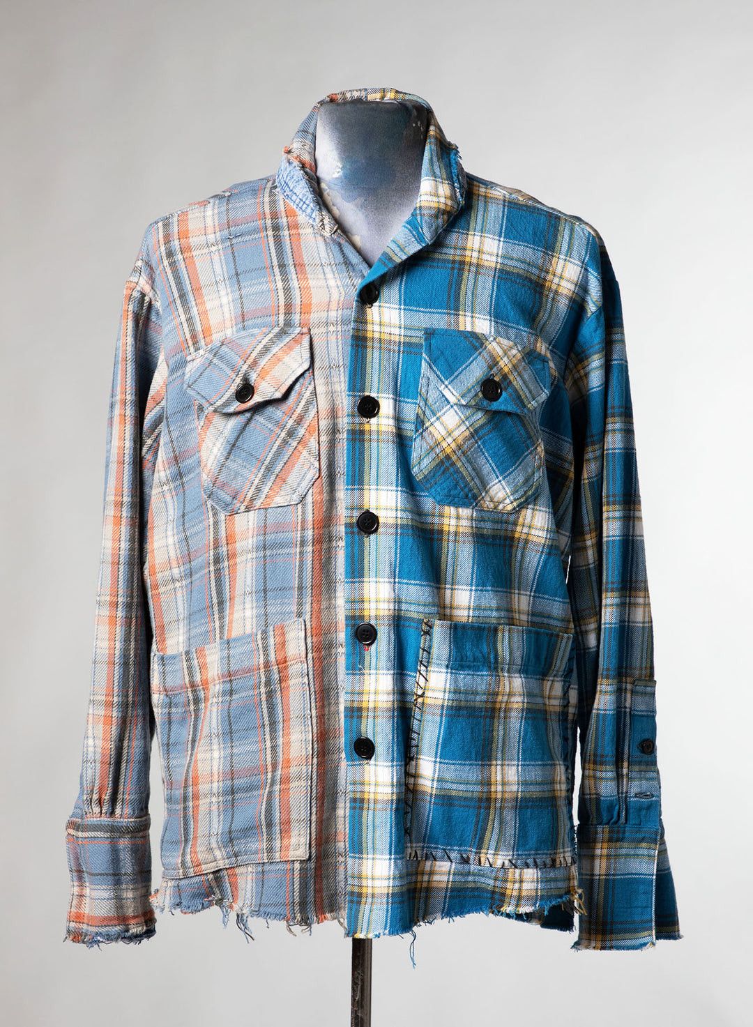 Greg Lauren Greg Lauren Shawl Collar Plaid Boxy Jacket Size US M / EU 48-50 / 2 - 1 Thumbnail