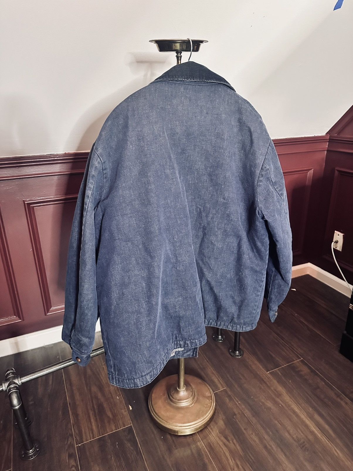 Wrangler EARLY vintage flannel lined corduroy indigo denim jacket Size US XL / EU 56 / 4 - 10 Thumbnail