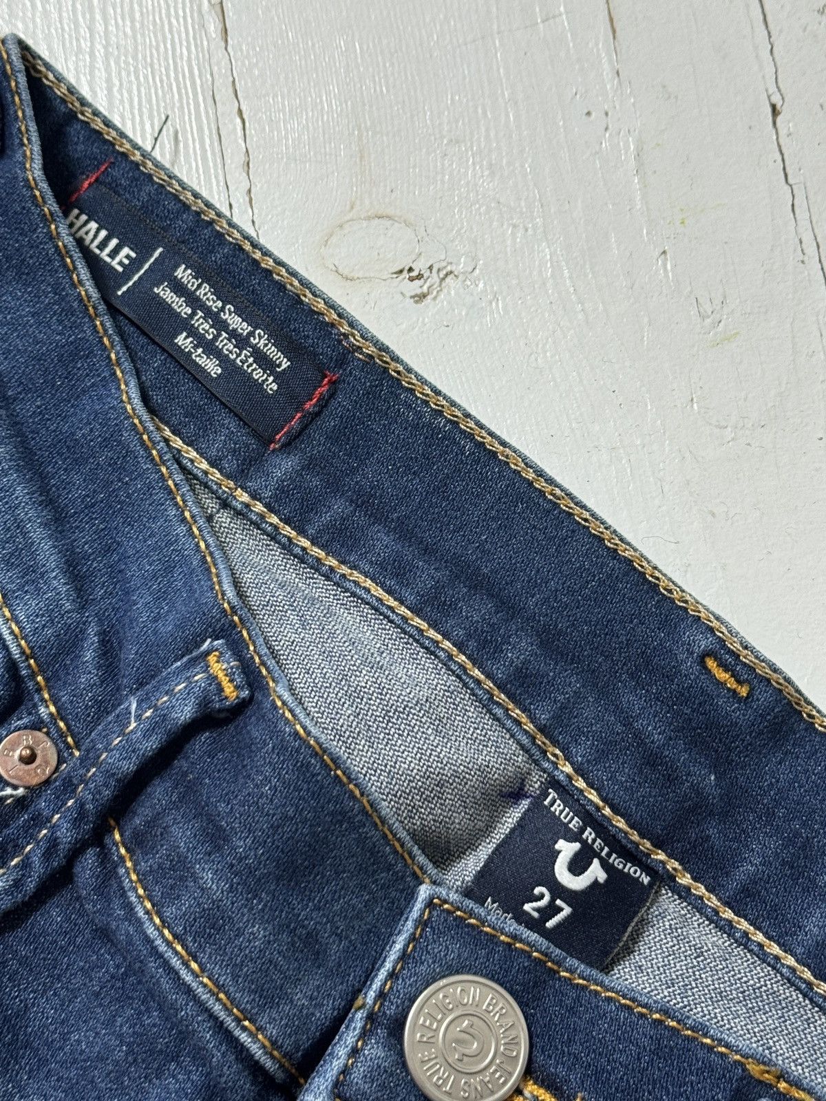 True Religion VINTAGE TRUE RELIGION 2000s SKINNY JEANS Size 27" / US 4 / IT 40 - 10 Thumbnail