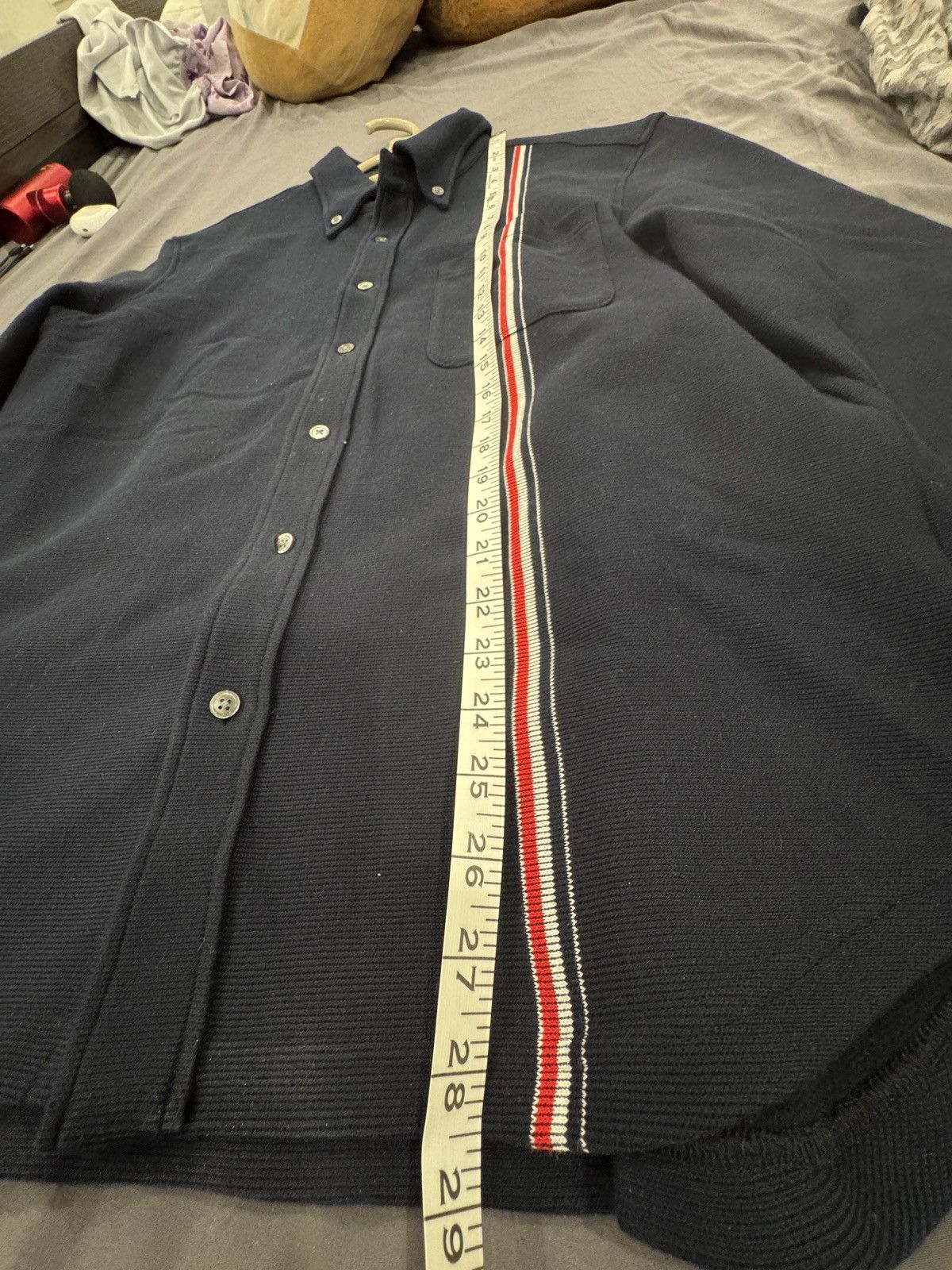 Thom Browne Thom Browne RWB-stripe cotton shirt jacket Size US S / EU 44-46 / 1 - 9 Thumbnail