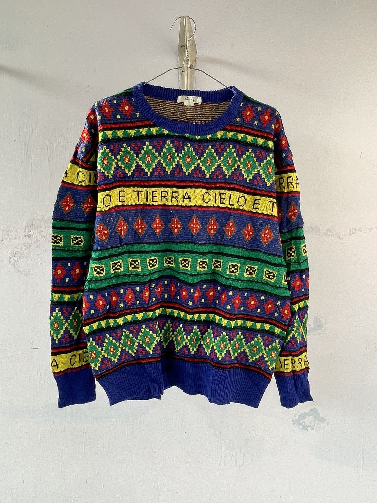 image of Coogi x Vintage Givy Knitwear Vintage Colour Full in Blue, Men's (Size Medium)