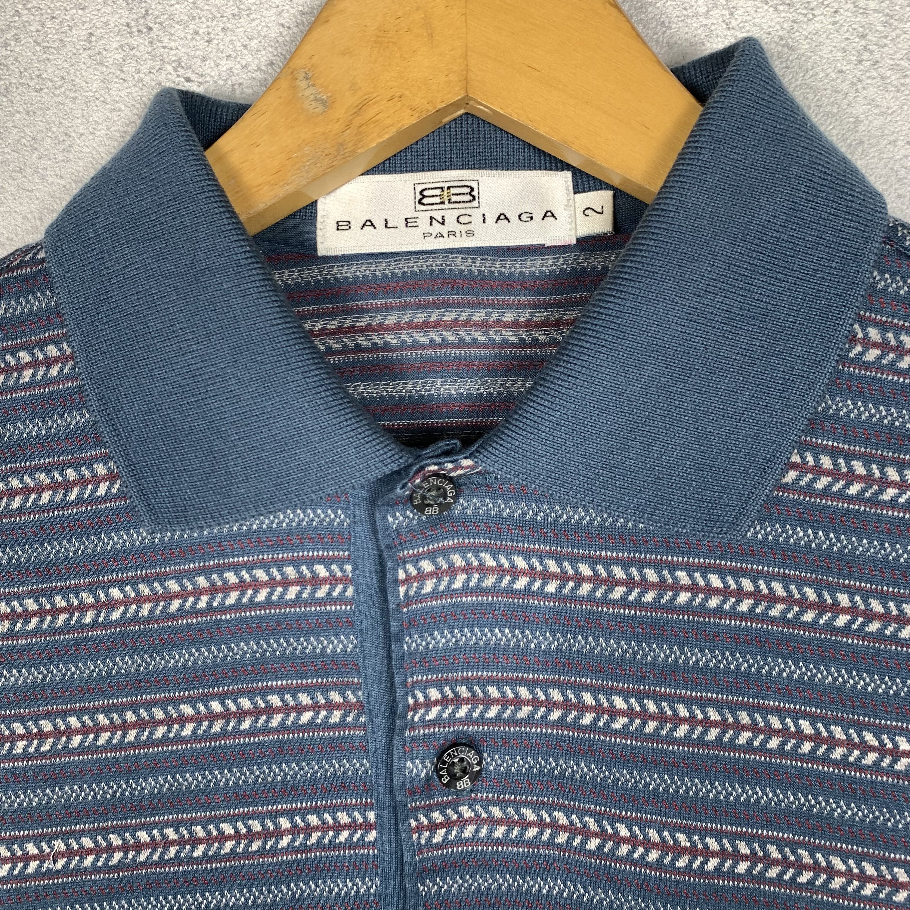 Balenciaga Vintage Balenciaga Polo Shirt Size US S / EU 44-46 / 1 - 4 Thumbnail