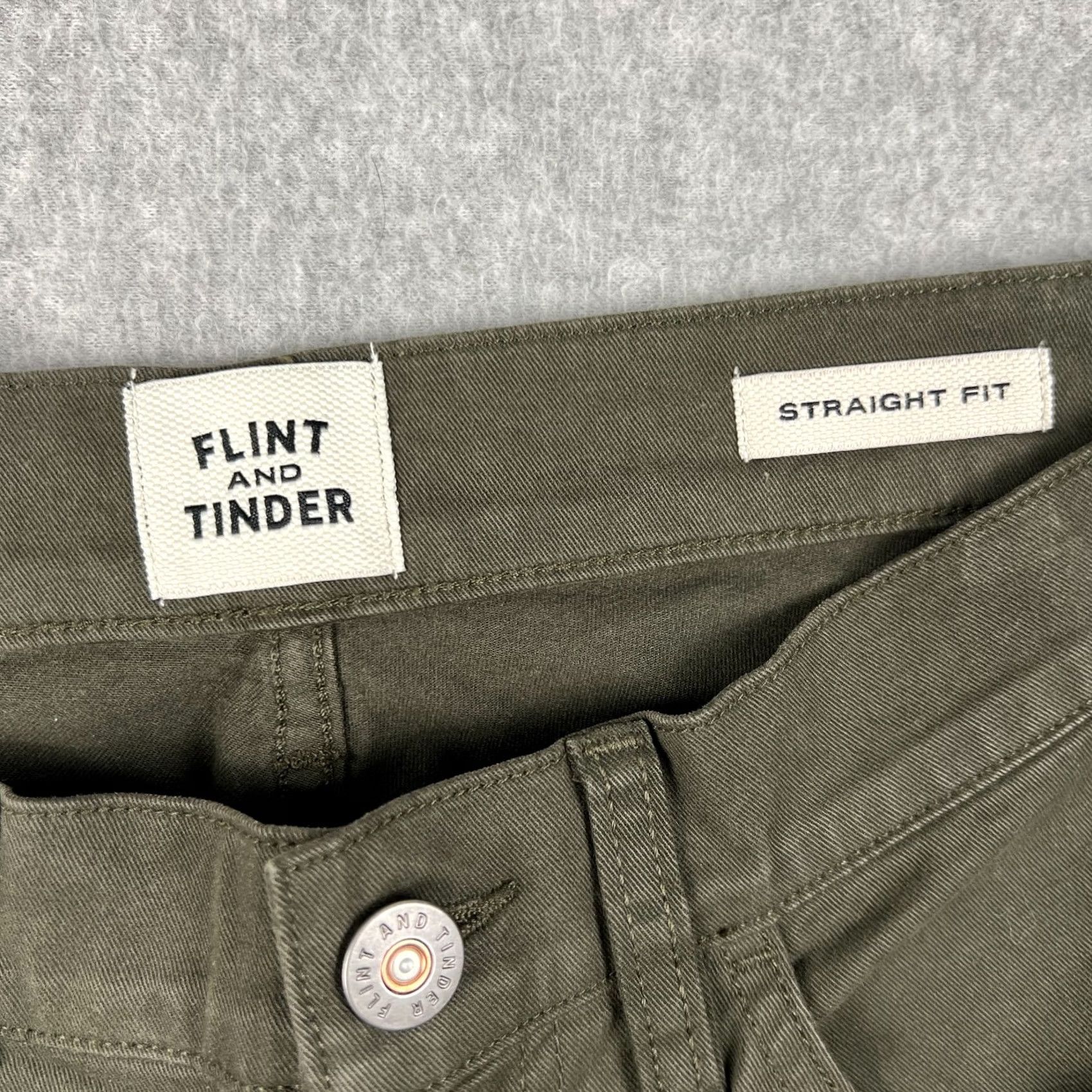 Flint And Tinder VINTAGE? No — Flint And Tinder Chino Pants 28x30 Green Straight Fit Stretch Casual Mens 5-Pocket Size US 28 / EU 44 - 4 Thumbnail