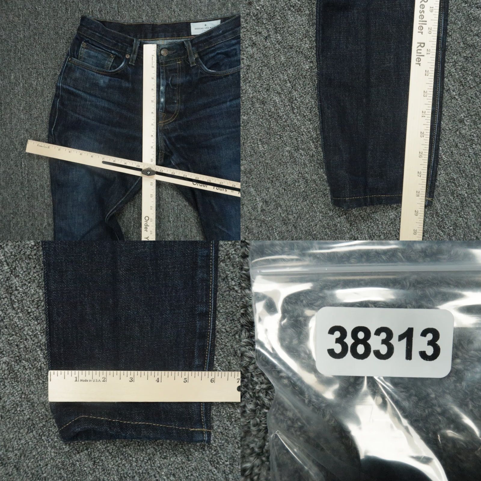 Imogene + Willie Imogene And Willie Barton Jeans Slim Straight 5-Pocket Denim Mens 29x29 Blue XS? Size US 29 - 8 Thumbnail
