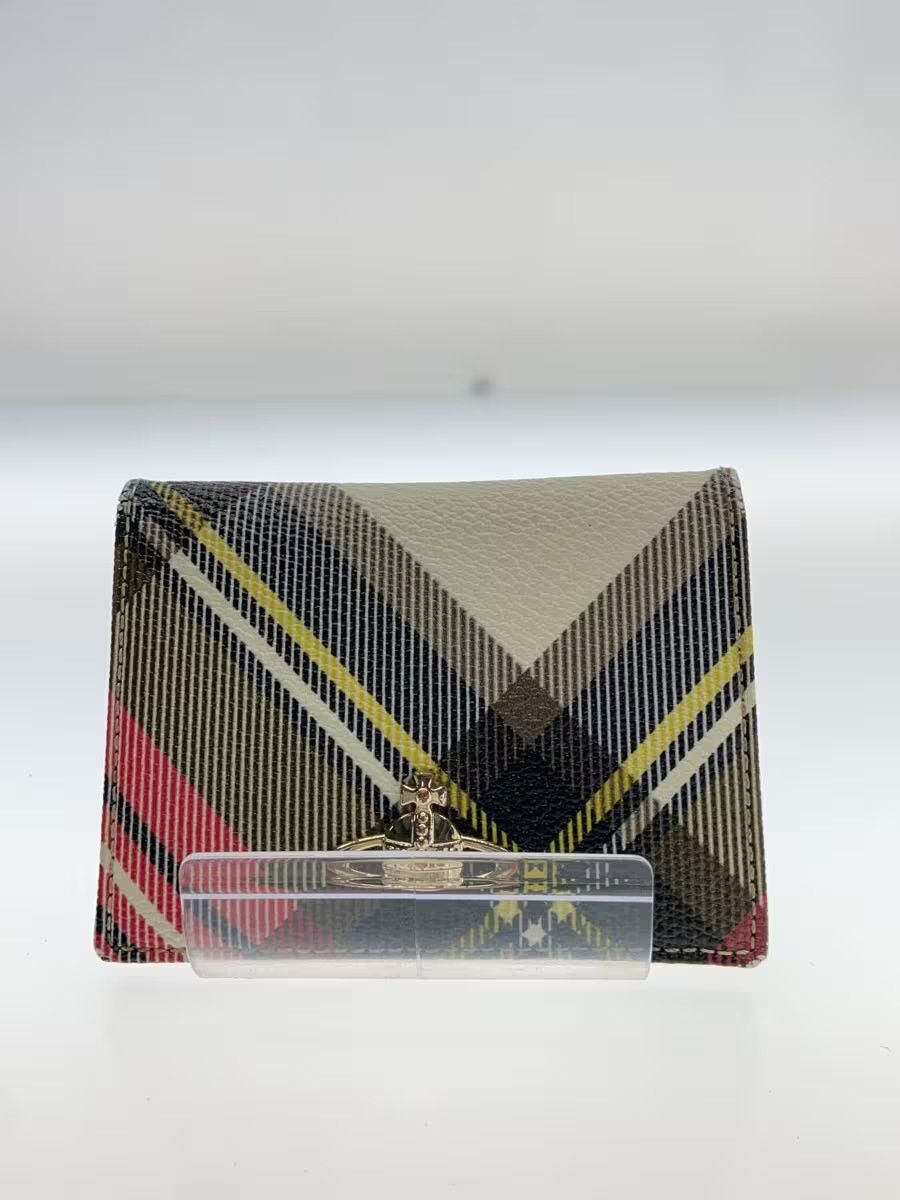 Vivienne Westwood Plaid Orb Leather Card Wallet Size ONE SIZE - 1 Thumbnail