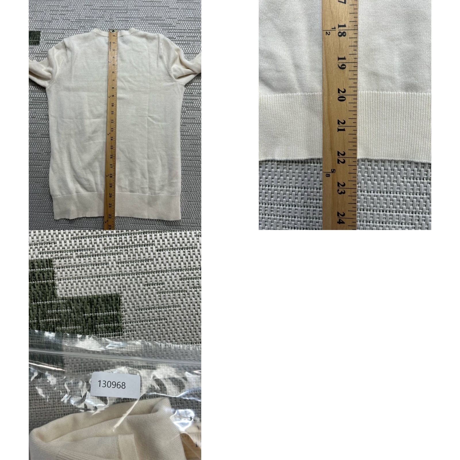 Ralph Lauren Lauren Ralph Lauren Sweater Womens Small Ivory Cotton Blend Knit Pullover Size S / US 4 / IT 40 - 8 Thumbnail