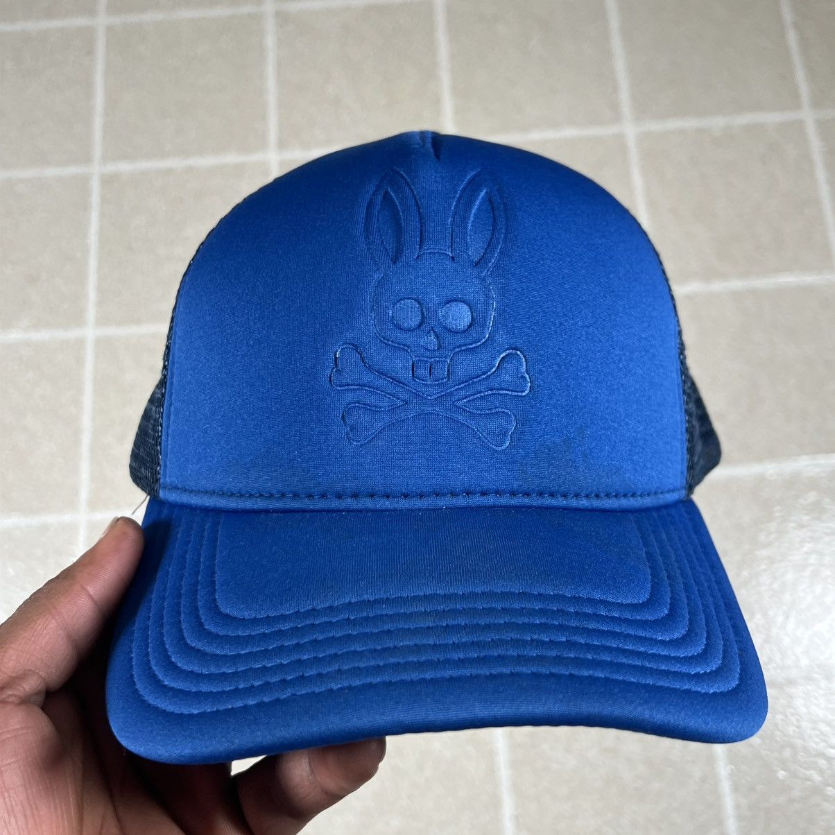 Other Psycho Bunny Hat Cap Trucker Blue Mesh Snapback Adjustable Size ONE SIZE - 1 Thumbnail