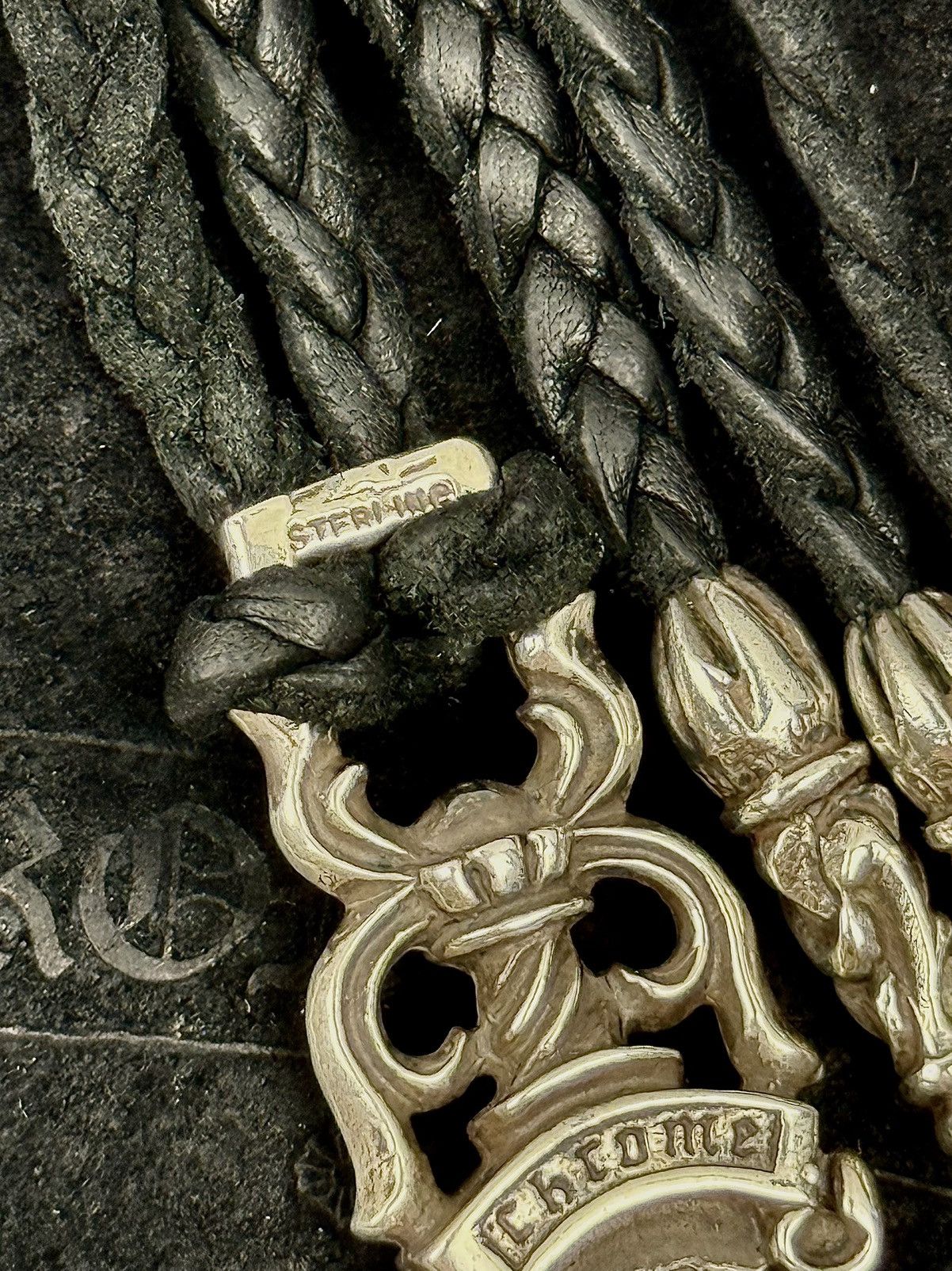 Chrome Hearts Chrome hearts - Dagger Pendant - Leather Necklace Size ONE SIZE - 10 Thumbnail