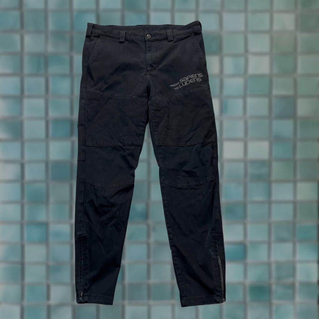 Vintage KOJIMA Pants Mens XL Black Cotton Stretch Ankle Zip GU Casual Workwear 36 in Waist Size US 36 / EU 52 - 1 Thumbnail