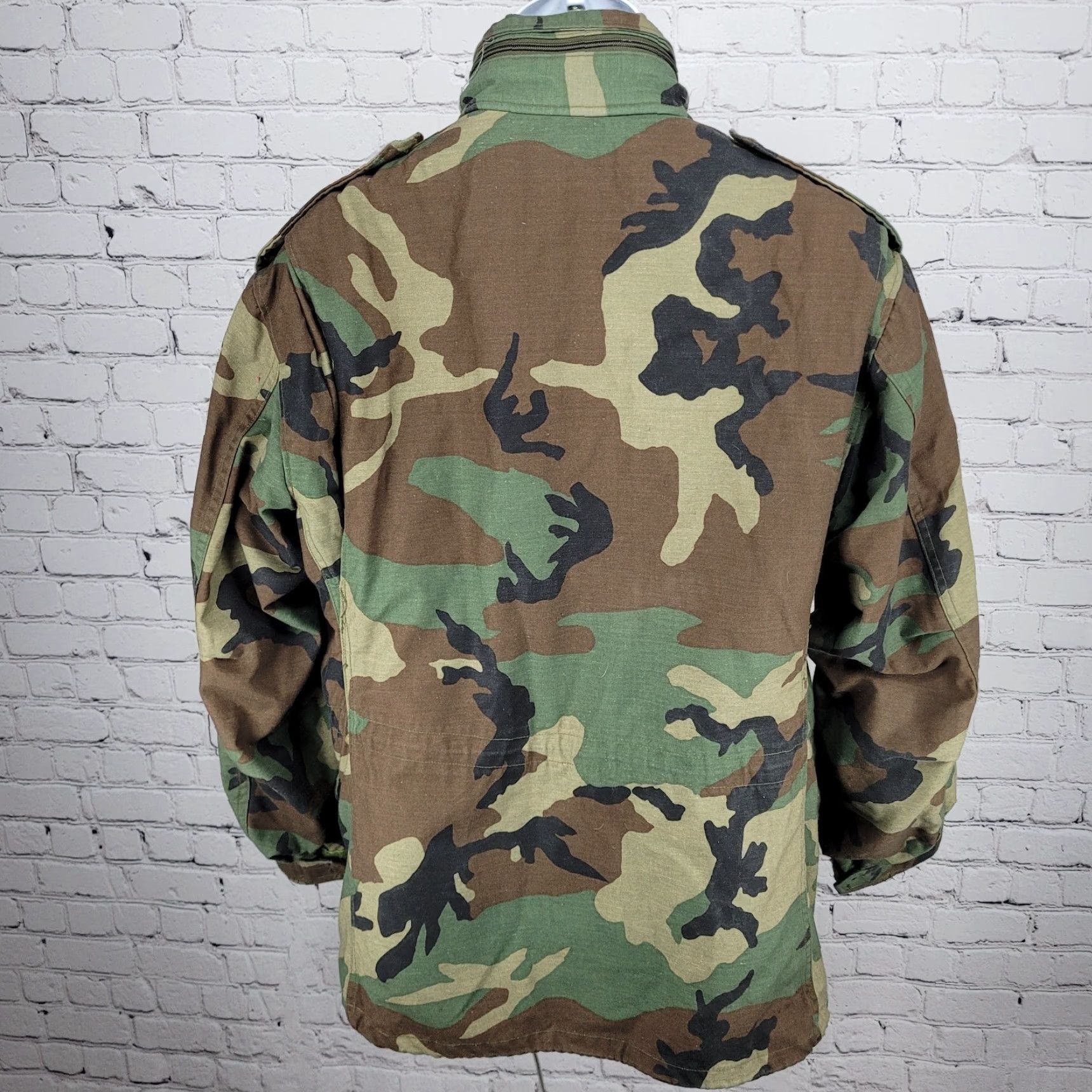 Vintage US Army Jacket Field Camo Cold Weather Zip Snap Military Medium M Size US M / EU 48-50 / 2 - 2 Thumbnail