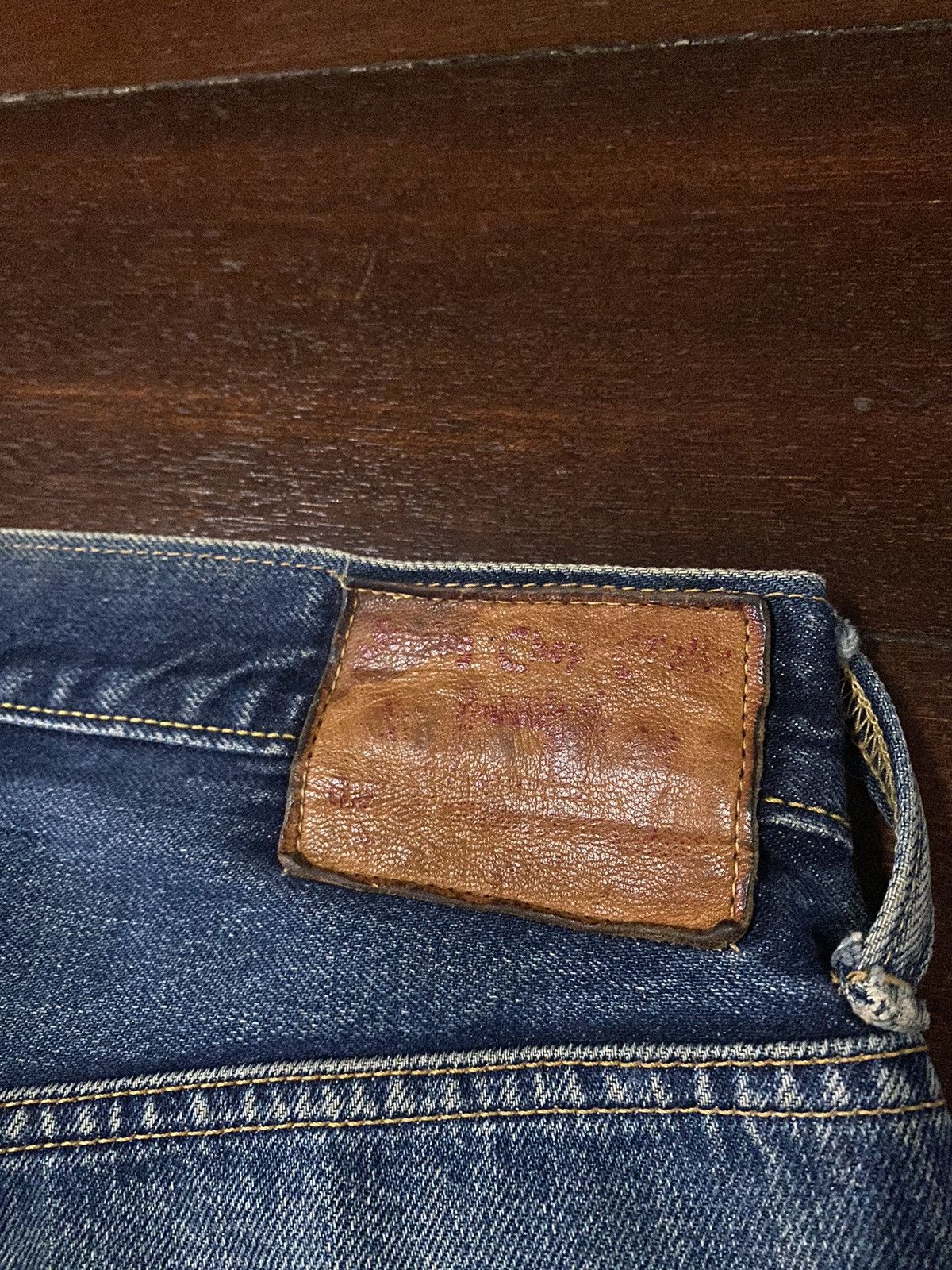 Vintage SICK 👊🏻🔥🔥 SEWING CHOP JAPANES BRAND JEANS SELVEDGE DISTRESSED Size US 32 / EU 48 - 20 Thumbnail