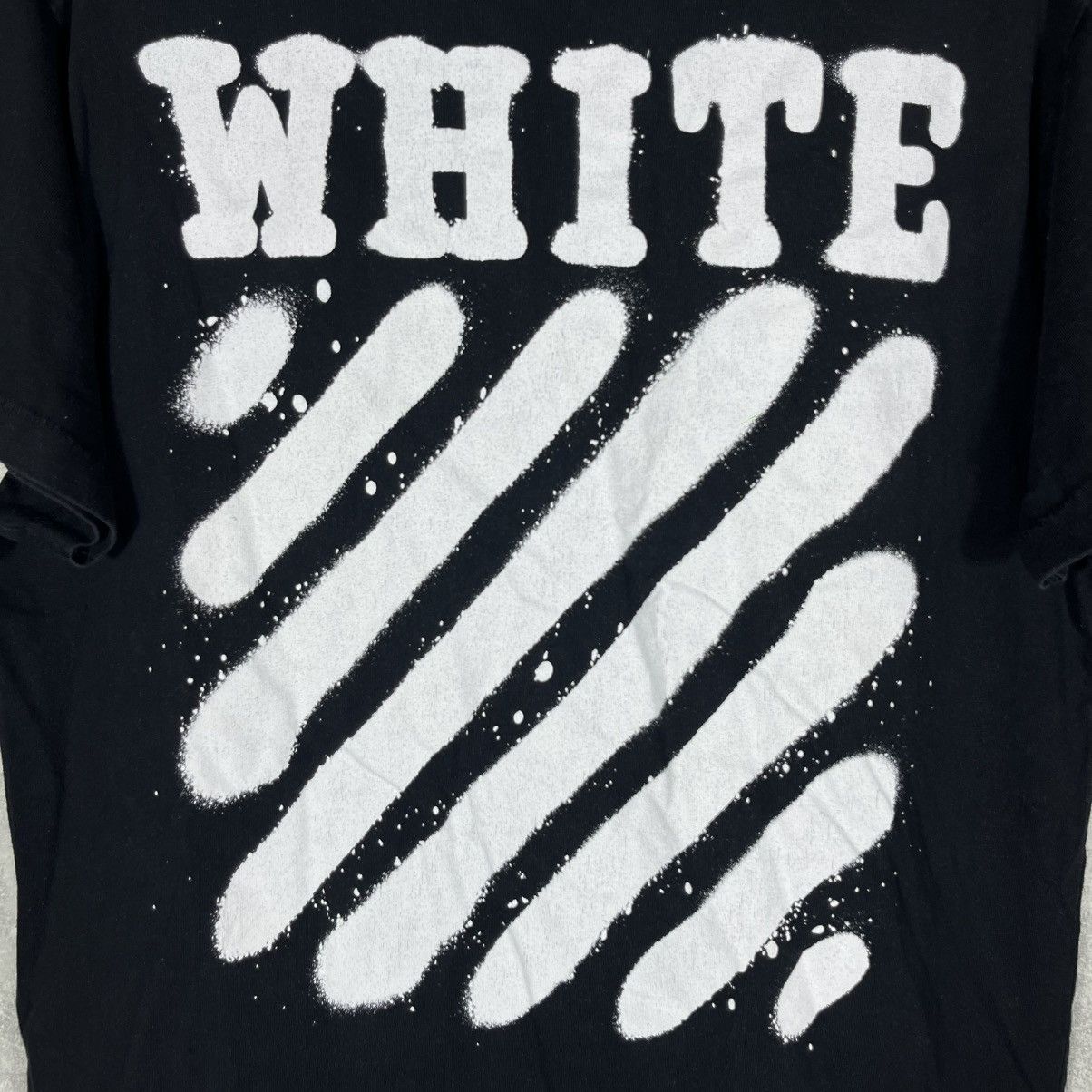 Off-White OFF WHITE SPRAY DIAGONAL VINTAGE TEE TSHIRT VIRGIL ABLOH Size US L / EU 52-54 / 3 - 5 Thumbnail