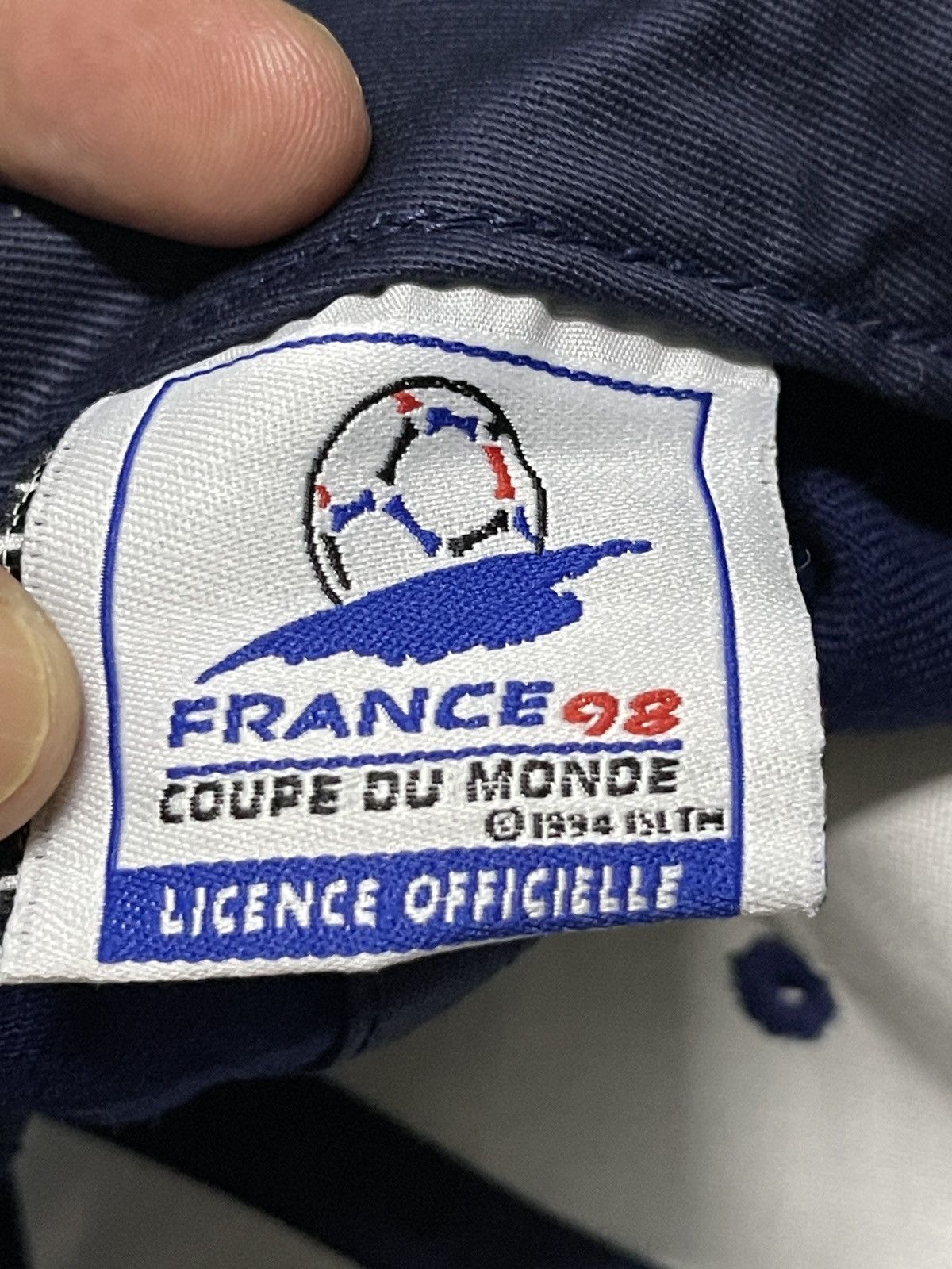 Adidas Vintage World Cup 1998 France Cap Adidas big logo blue 90s. Size ONE SIZE - 5 Thumbnail