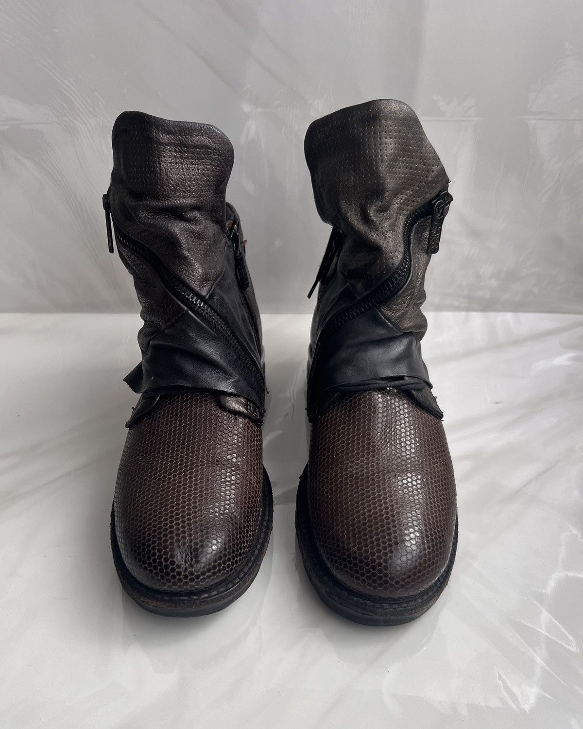A.S.98 As 98 Airstep Zipper Boho Biker brown distressed boot Size US 8 / IT 38 - 2 Thumbnail
