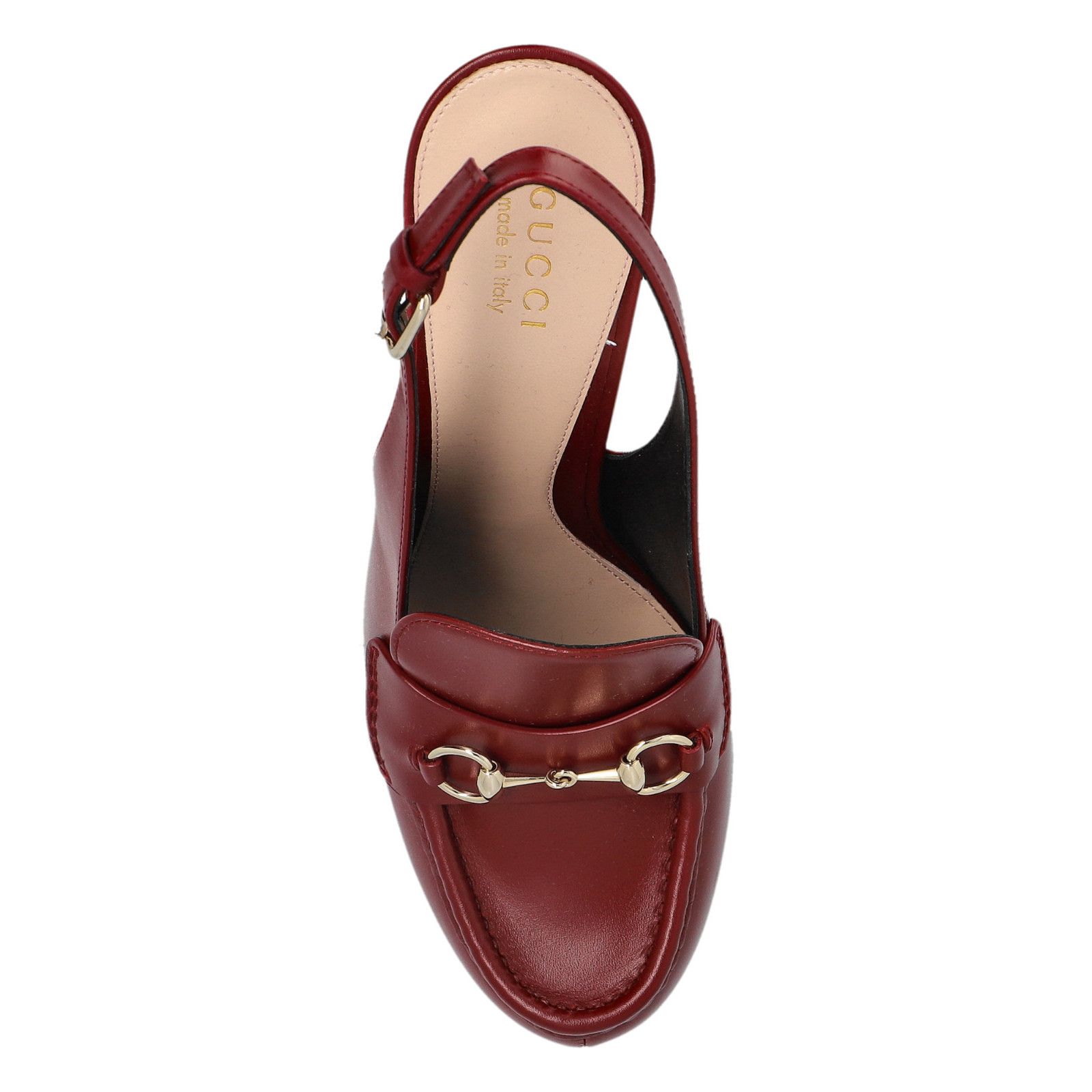 Gucci GUCCI Horsebit Rosso Ancora Red Platform Pumps New & Authent Size US 9 / IT 39 - 4 Thumbnail