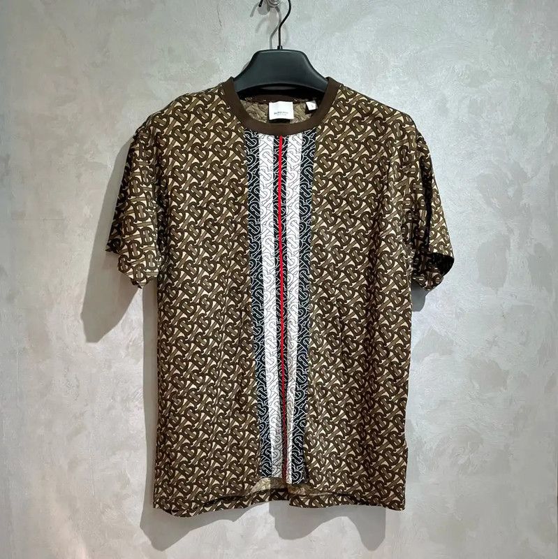 Burberry Burberry Brown Cotton Men's T-Shirt Size US S / EU 44-46 / 1 - 1 Thumbnail