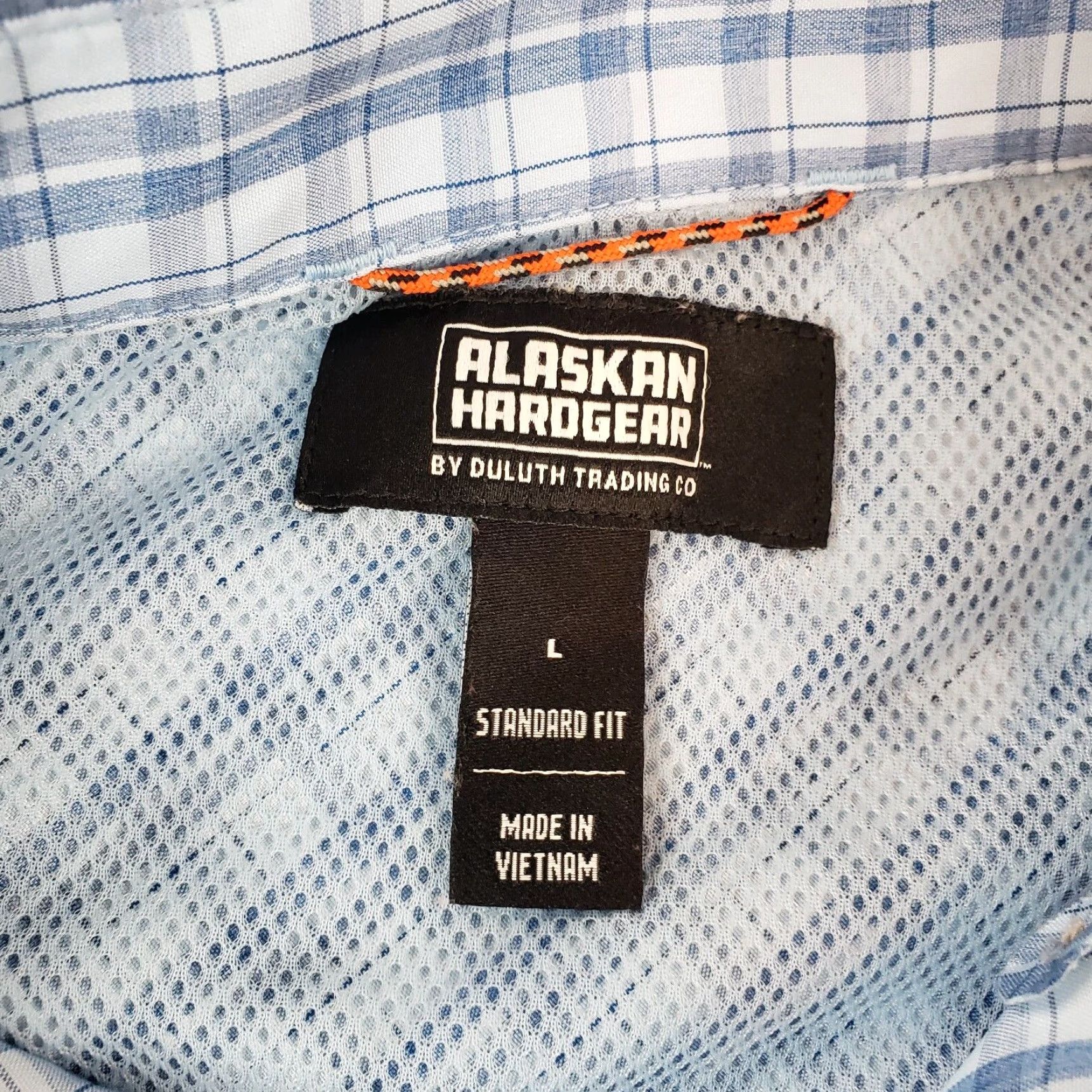 Vintage Alaskan Hardgear Mens Short Sleeve Plaid Button Up Shirt Large Blue Outdoor Breathable Size US L / EU 52-54 / 3 - 5 Thumbnail