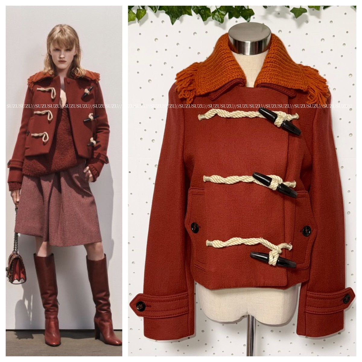 Bottega Veneta Authentic Bottega Veneta knit collar duffle coat jacket 38 Size XS / US 0-2 / IT 36-38 - 1 Thumbnail
