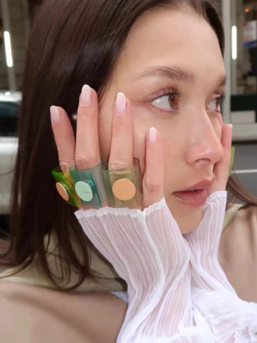 Chanel Chanel Vintage Jelly Yellow PVC Ring Size ONE SIZE - 6 Thumbnail