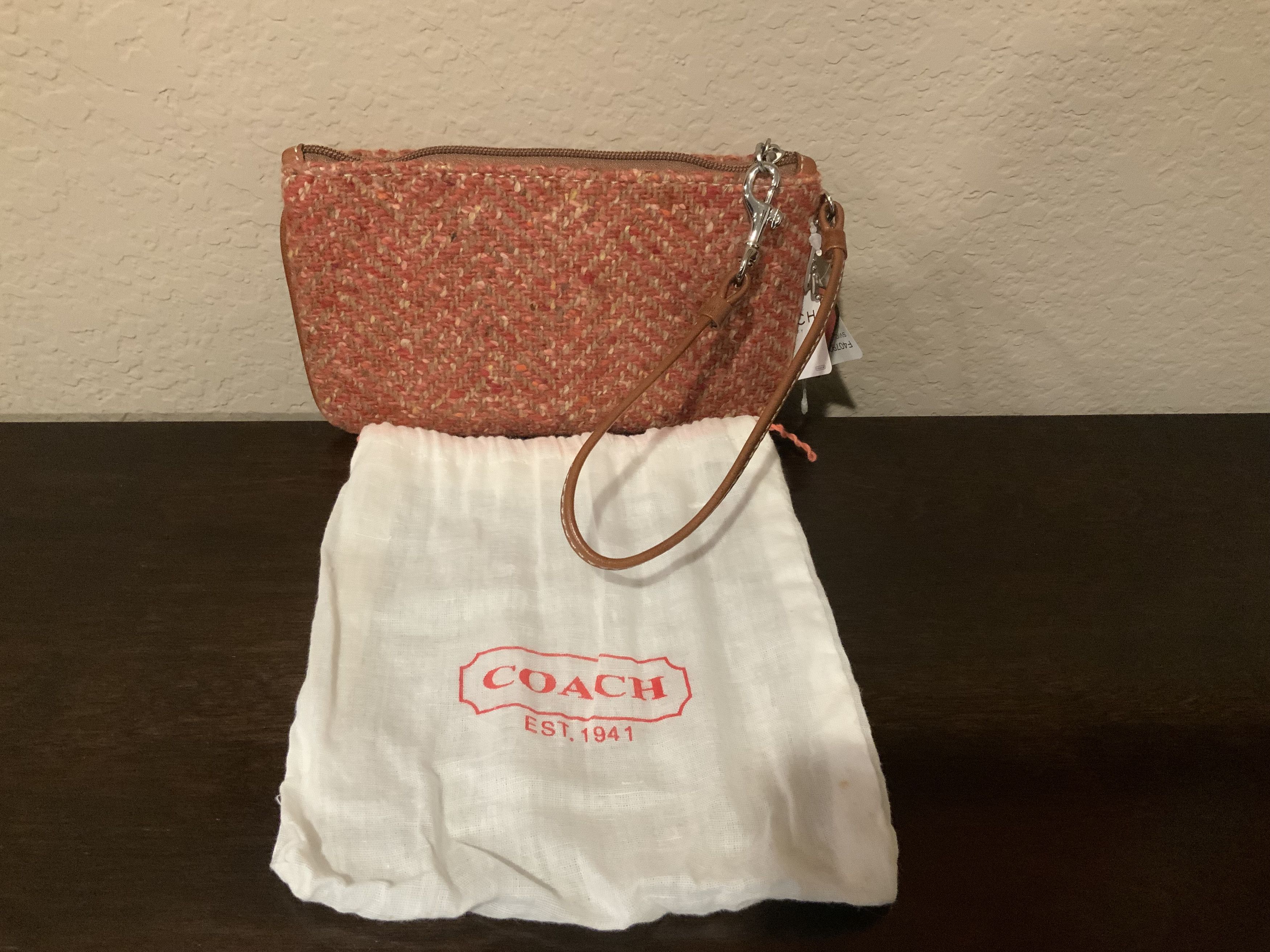Coach Hampton Herringbone Large Wristlet Size ONE SIZE - 5 Thumbnail