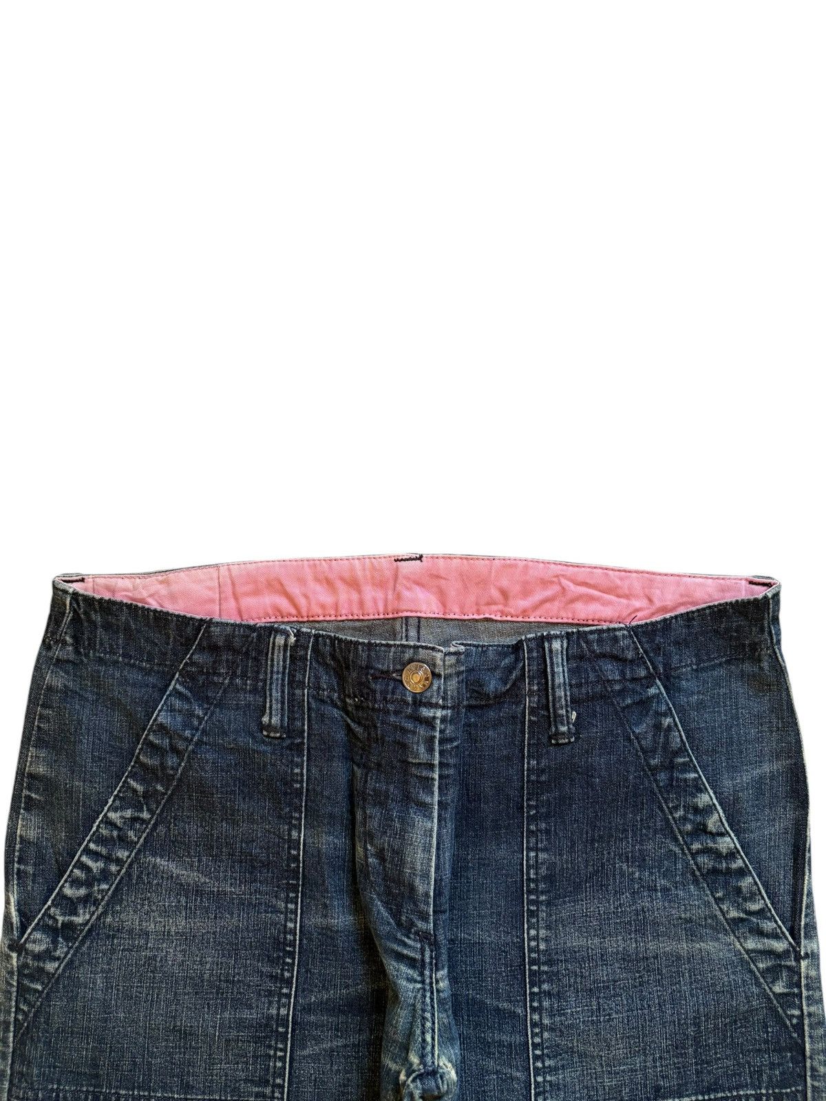 Evisu × Japanese Brand Vintage Evisu Donna Seagull Pocket Baggy Jean Shorts Size 33" - 4 Thumbnail