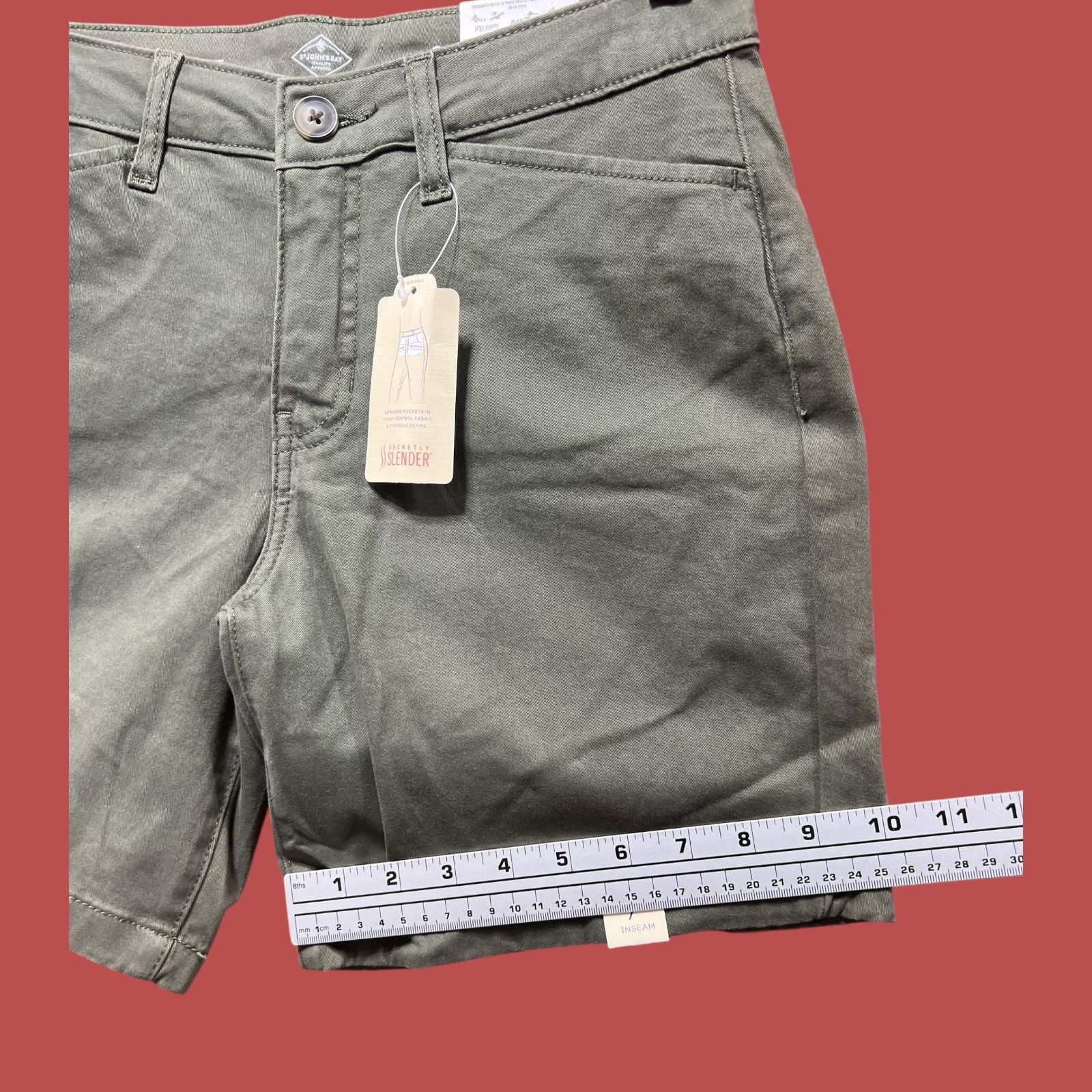 Other St. John's Bay - Women's Mid-Rise Secretly Slender 7" Inseam Size 26" / US 2 / IT 38 - 7 Thumbnail