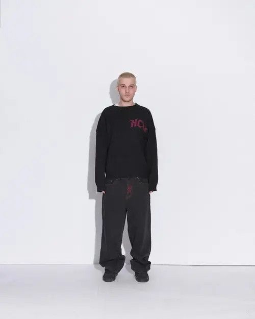 Japanese Brand American Retro Y2K pants skeleton straight Trousers Wide Leg Size US 34 / EU 50 - 2 Thumbnail