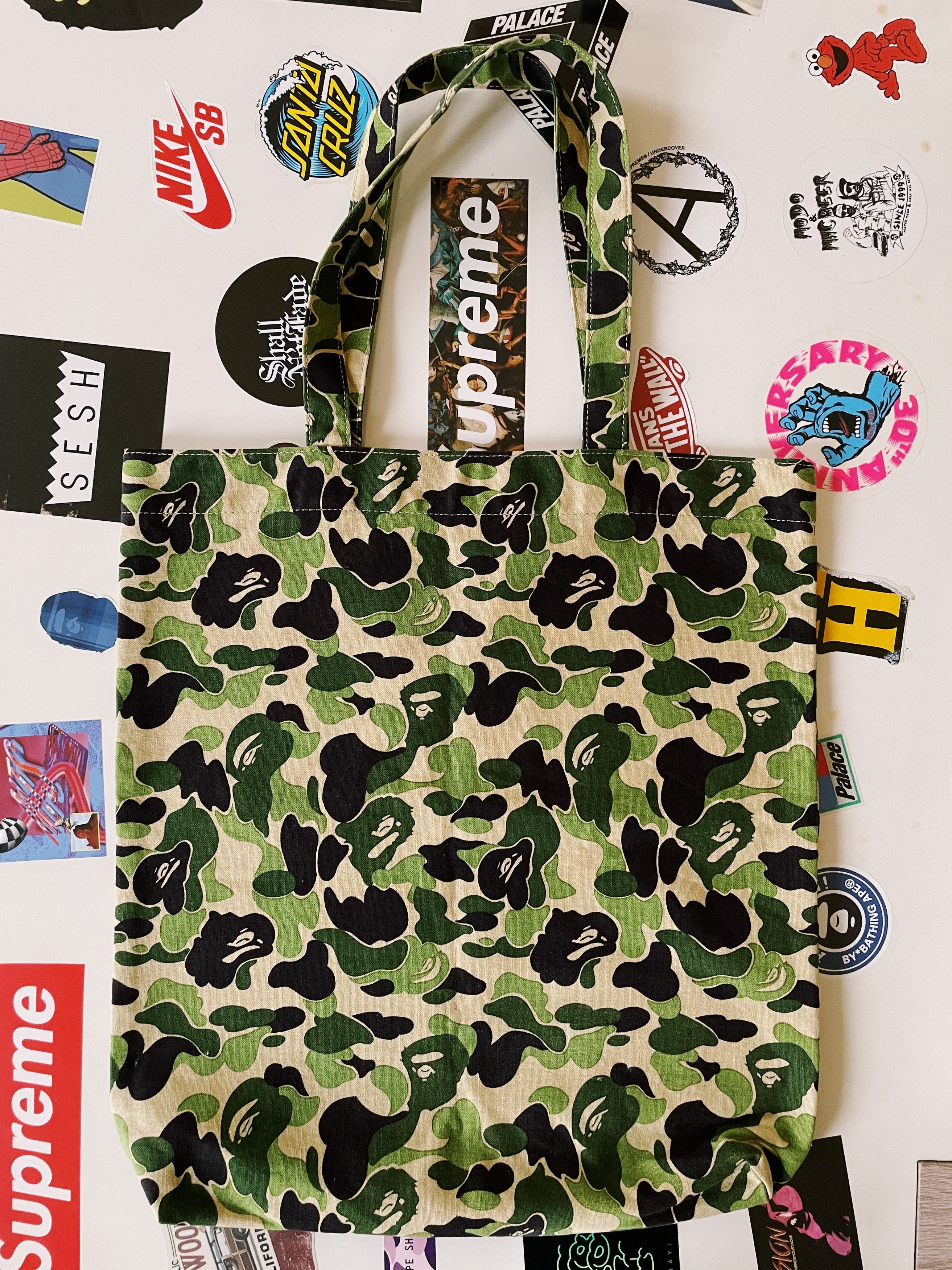 Bape × Nigo × Vintage Vintage Y2K Bape A Bathing Ape ABC Camo Tote Bag Green Size ONE SIZE - 2 Thumbnail