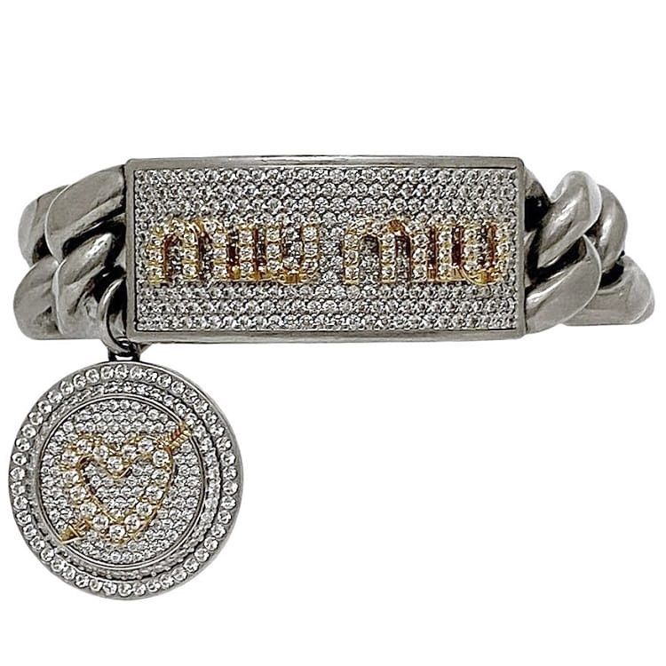 Miu Miu MIU MIU Bracelet Silver Metal Size ONE SIZE - 1 Thumbnail