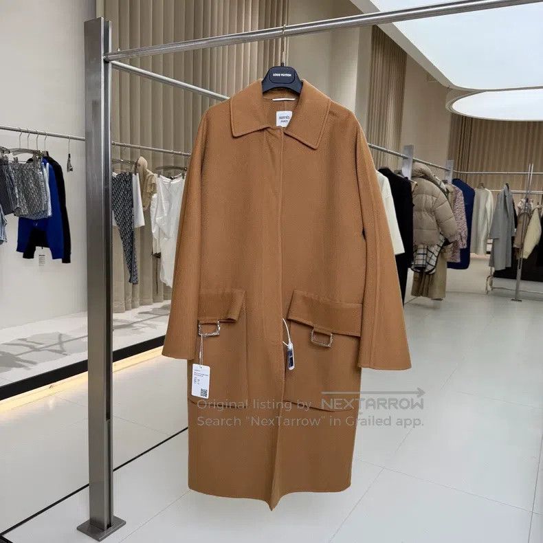 Hermes Hermes Gold Brown Single-Breasted Cashmere Long Coat Size M / US 6-8 / IT 42-44 - 1 Thumbnail