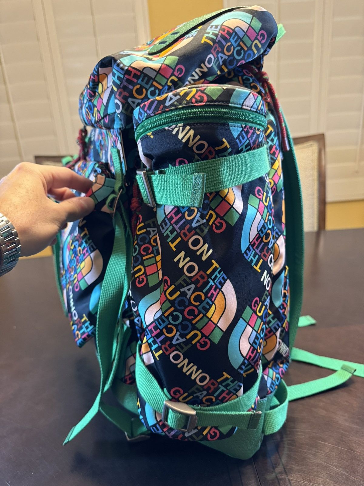 Gucci New Authentic Gucci x North Face Logo Backpack Size ONE SIZE - 8 Thumbnail