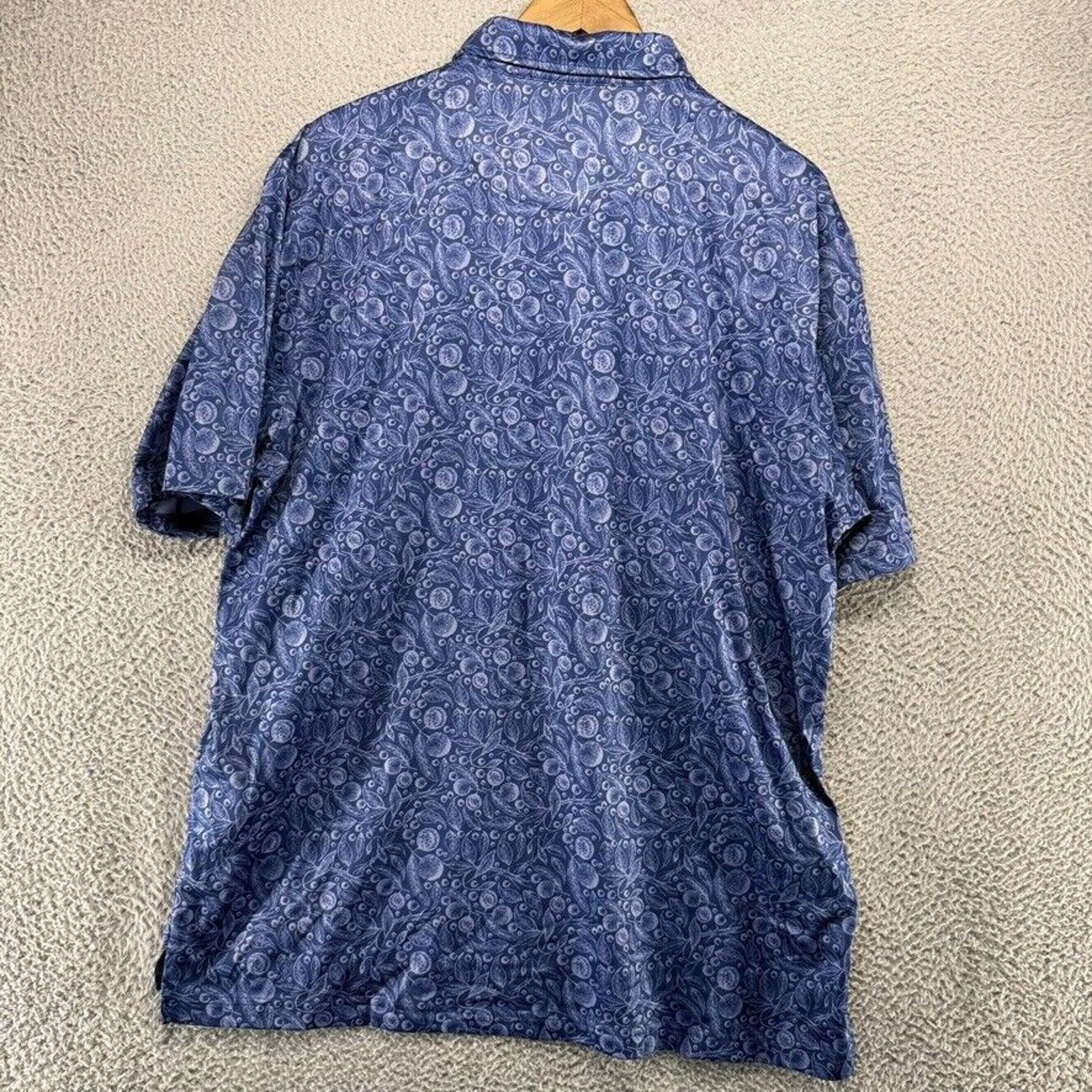 Donald Ross Donald Ross Polo Shirt men's large Blue Geometric All Over Size US L / EU 52-54 / 3 - 7 Thumbnail