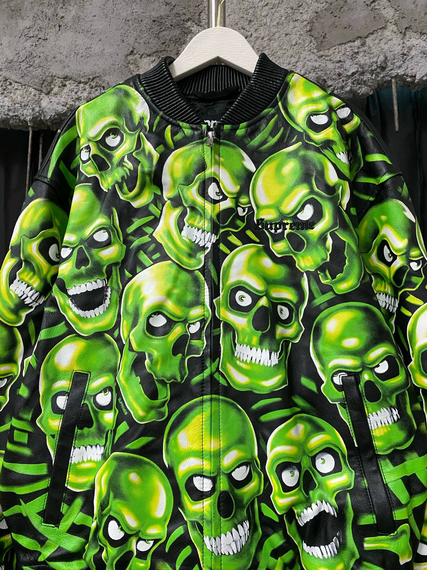 Supreme Supreme Skull Leather Baseball Jkt Size S Unworn Size US S / EU 44-46 / 1 - 3 Thumbnail