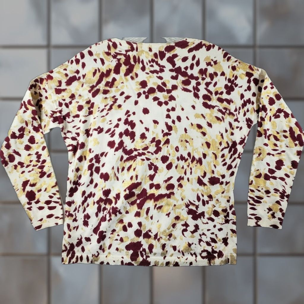 Liz Claiborne LIZ CLAIBORNE Shirt Womens Medium Long Sleeve 100% Cotton Boat Neck Size M / US 6-8 / IT 42-44 - 1 Thumbnail