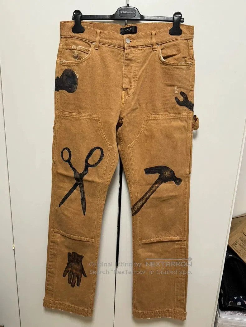 Amiri Amiri FW22 Scissors Print Straight Jeans. Size US 32 / EU 48 - 1 Thumbnail