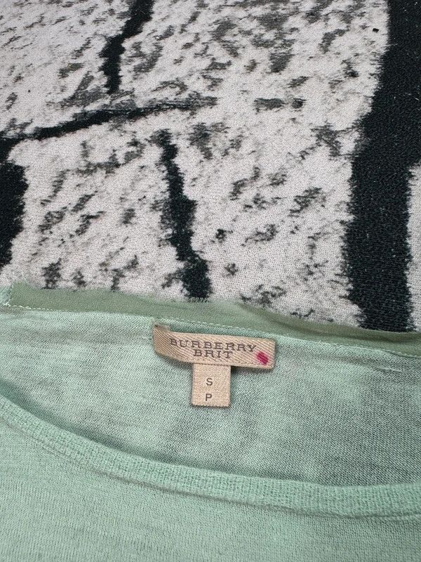 Burberry Burberry wool t-shirt green S logo Size S / US 4 / IT 40 - 3 Thumbnail