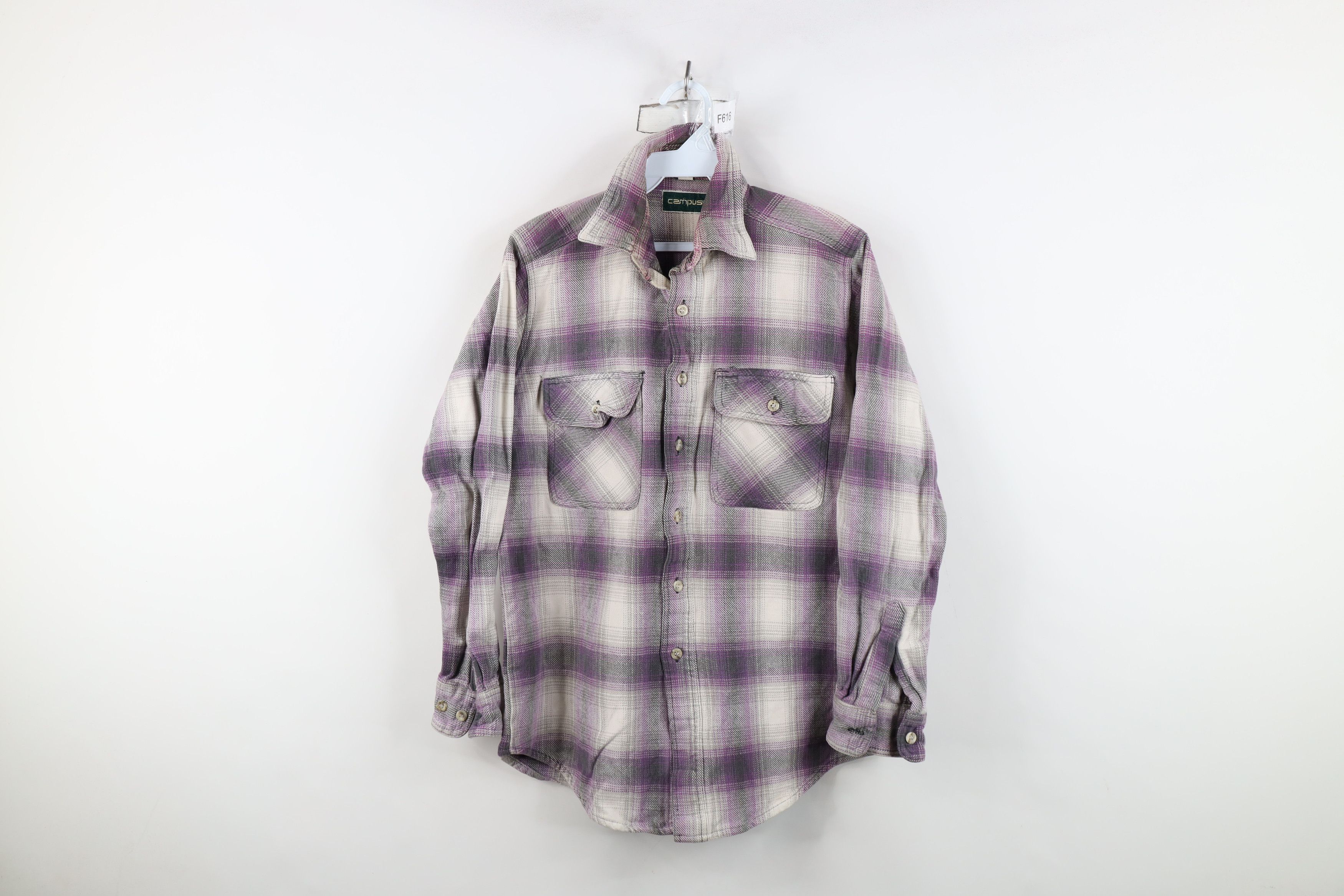 Vintage Vintage 90s Streetwear Heavyweight Flannel Button Shirt Size US M / EU 48-50 / 2 - 1 Thumbnail