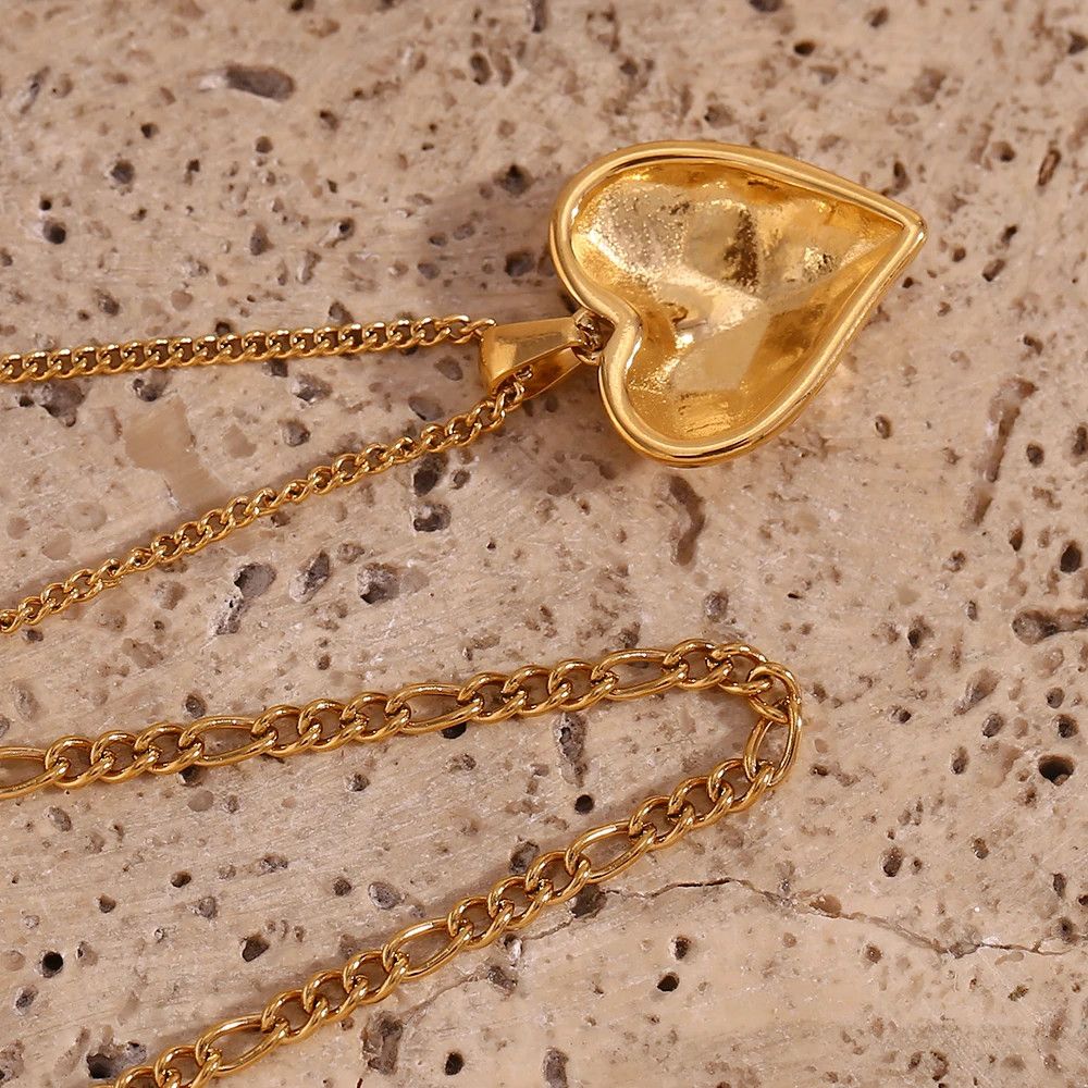 Jewelry × Vintage Heart Pendant Double Layers Necklace Size ONE SIZE - 5 Thumbnail