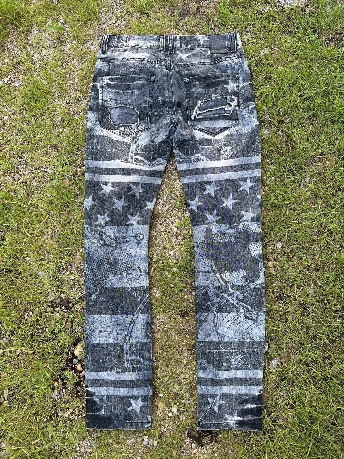 Tornado Mart STEALS🔥SWITCH REMARKABLE JEANS RIPPED FULL PRINT DENIM PANTS Size US 32 / EU 48 - 11 Thumbnail
